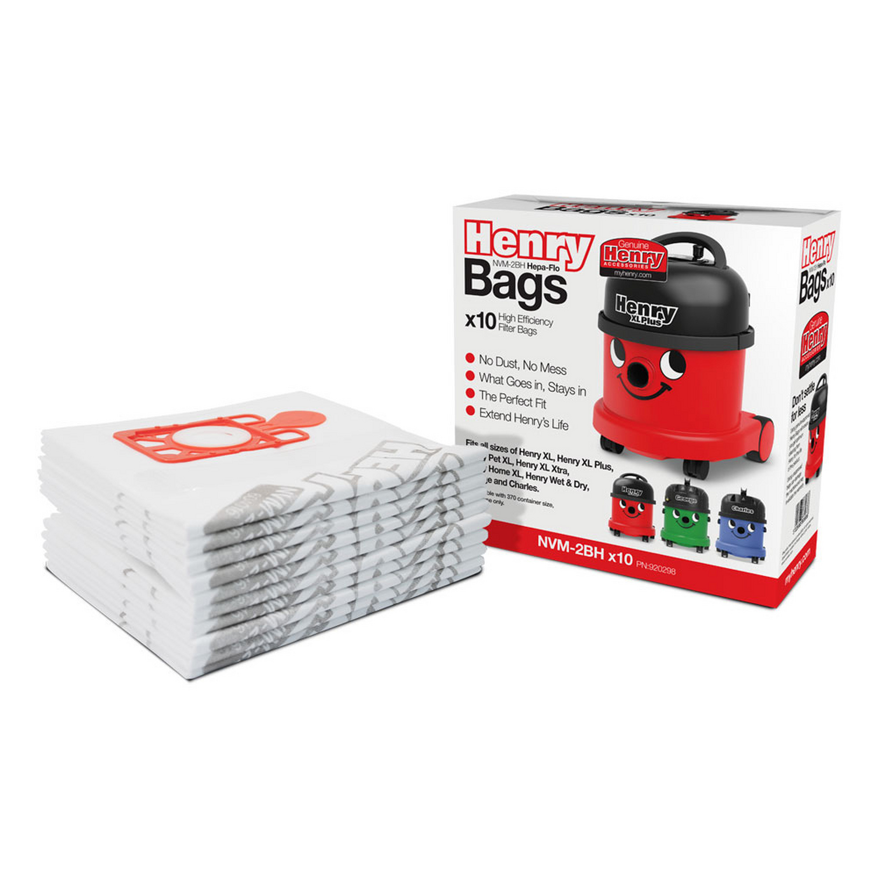 Numatic 920298 Numatic Henry XL HepaFlo Bags White 10 Pack, photo 2