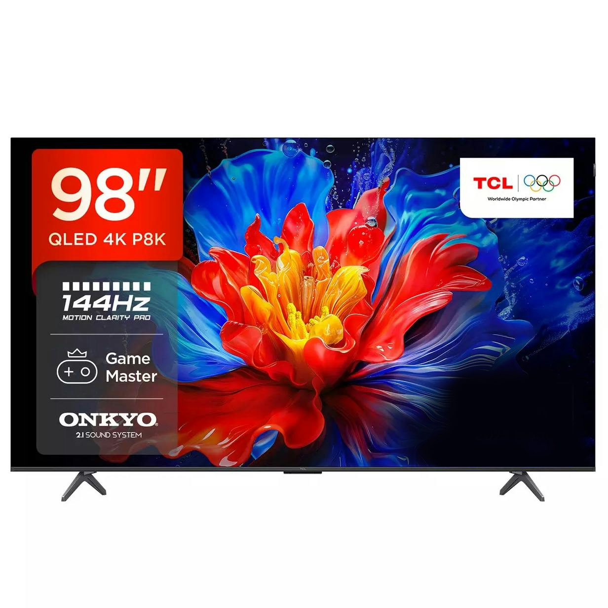TCL 98P8K UK 98 4K Ultra HD HDR Smart QLED TV Dolby Vision Dolby Atmos