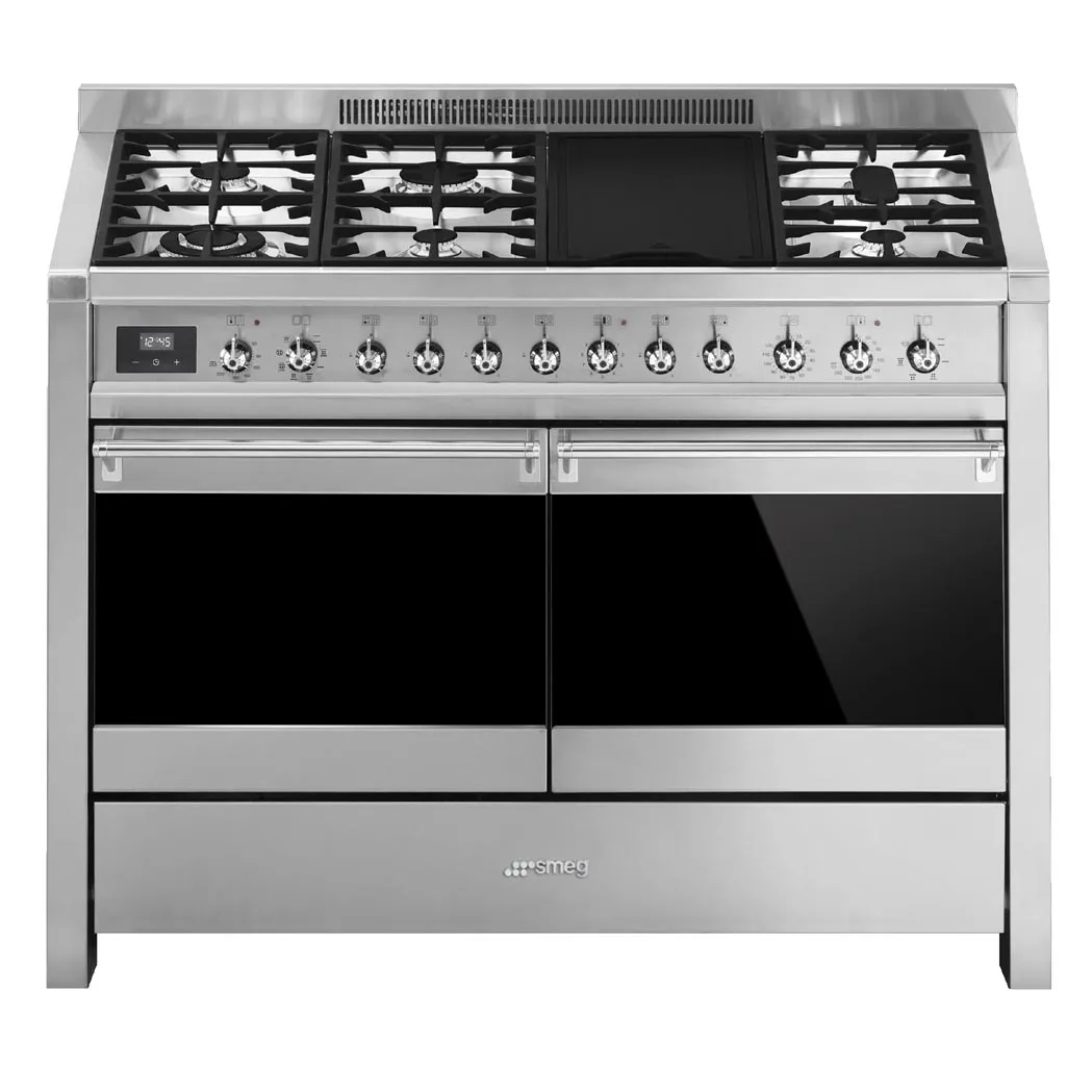 Smeg A4 81 120cm Opera Dual Fuel Range Cooker in Stainless Steel with