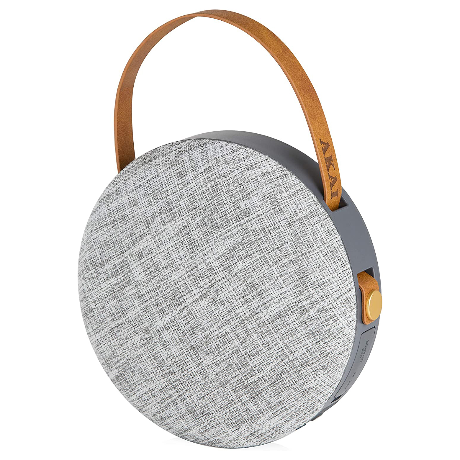 Akai A58086 Sonisk Round Portable Bluetooth Speaker Grey