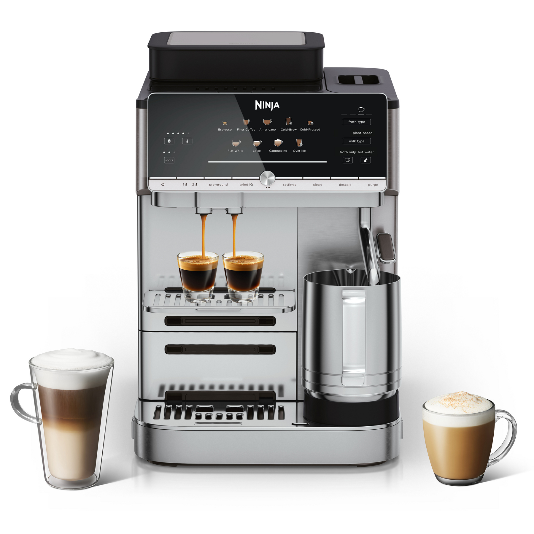 Ninja AE1001UK Ninja AutoBarista Coffee Machine Black Stainless Steel