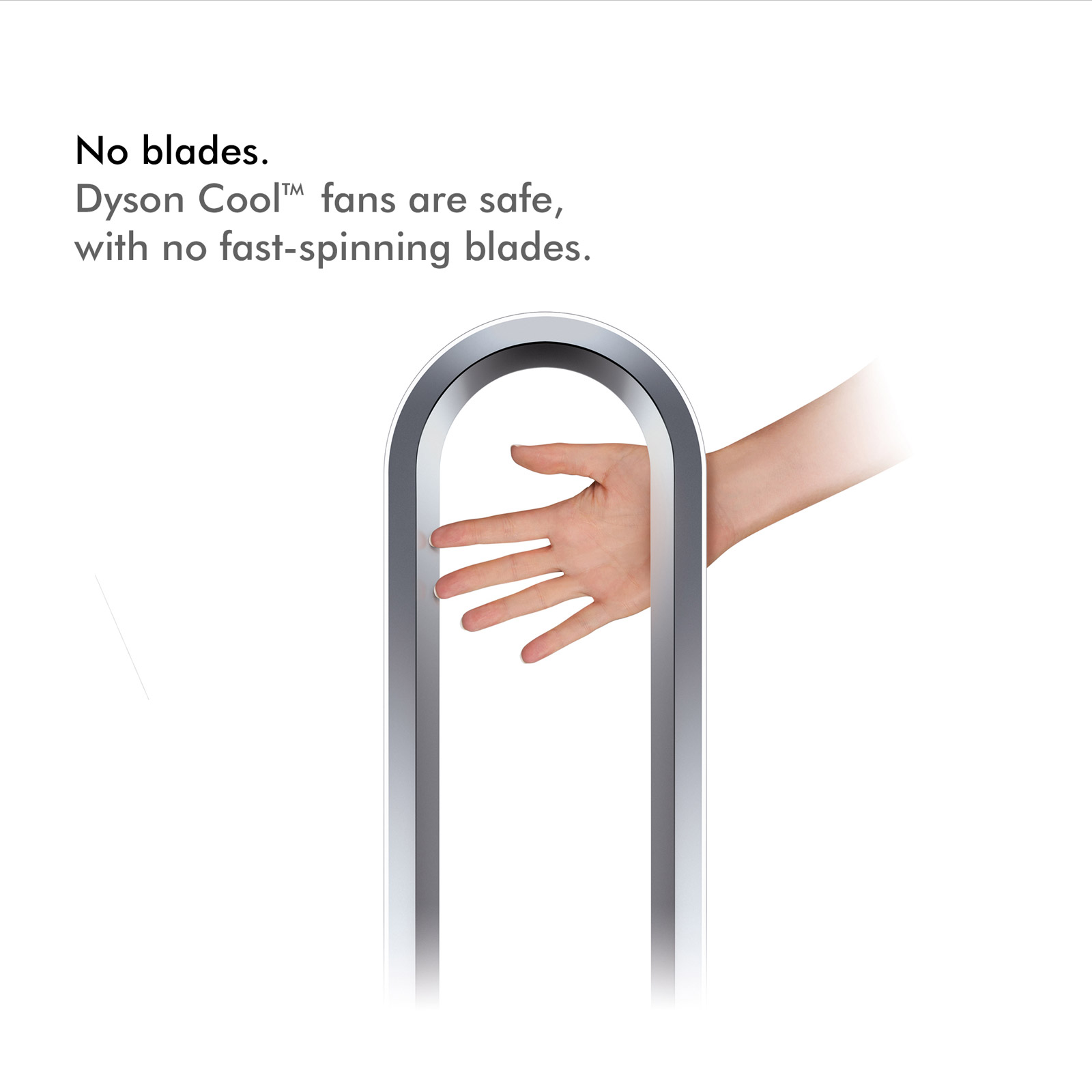 Dyson AM07 WHITE Pure Cool Tower Fan in White Silver Air Multiplier, photo 4