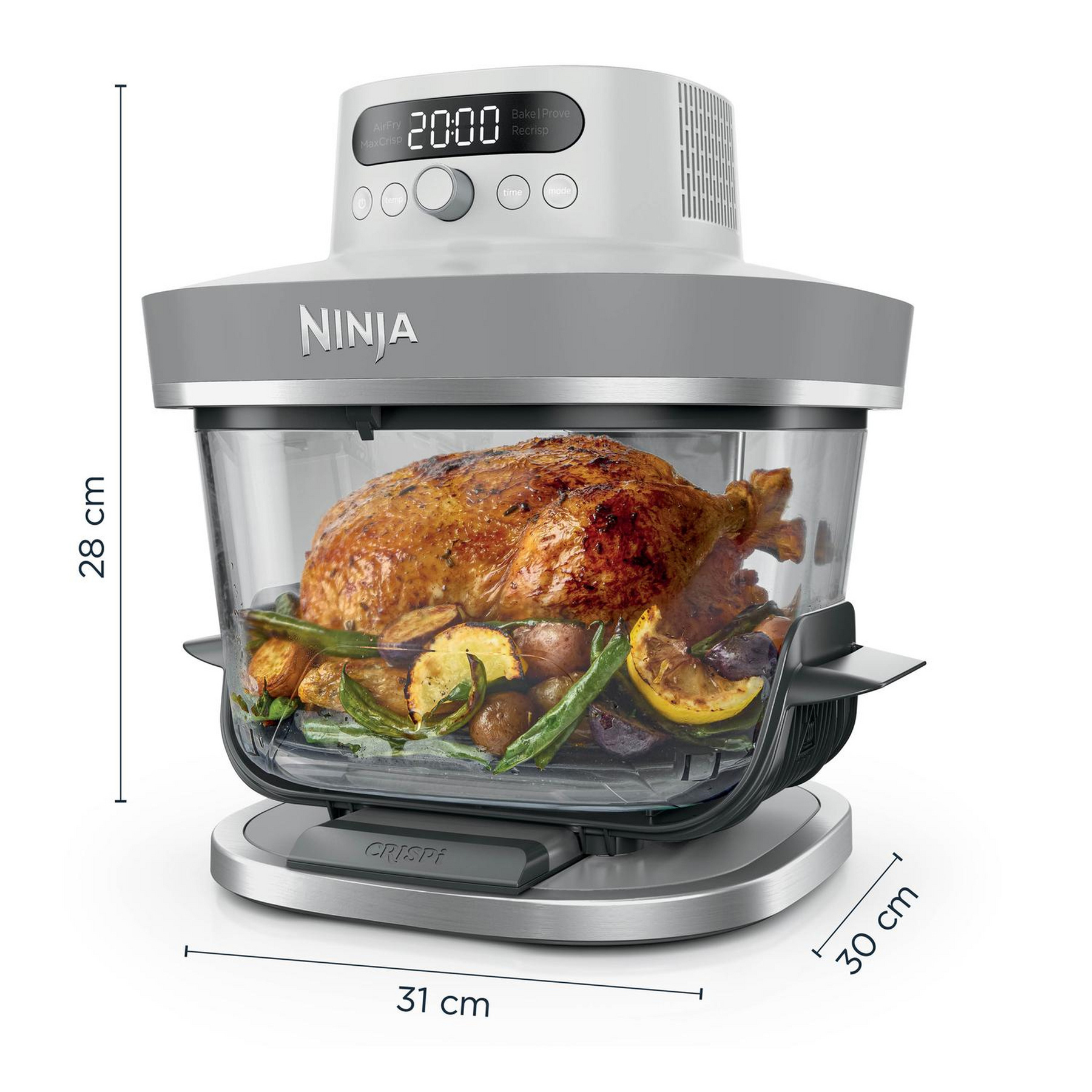 Ninja AS090UKWH CRISPi PRO 5 in 1 Glass Air Fryer in White, photo 5