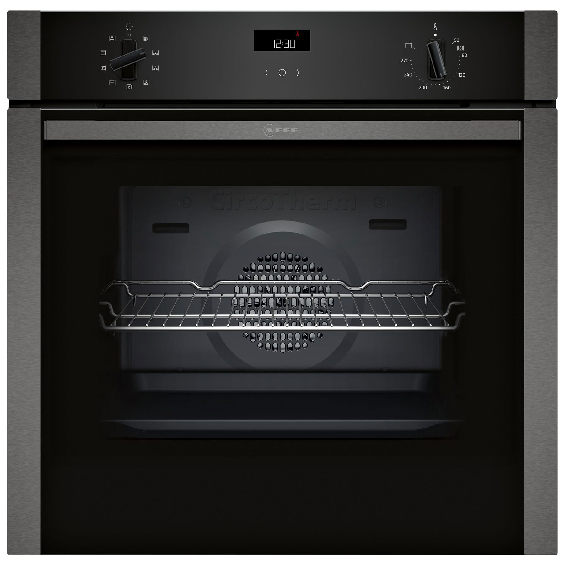 Neff B1ACE4AG3B N50 Built In Electric Single Oven in Black with Stainl