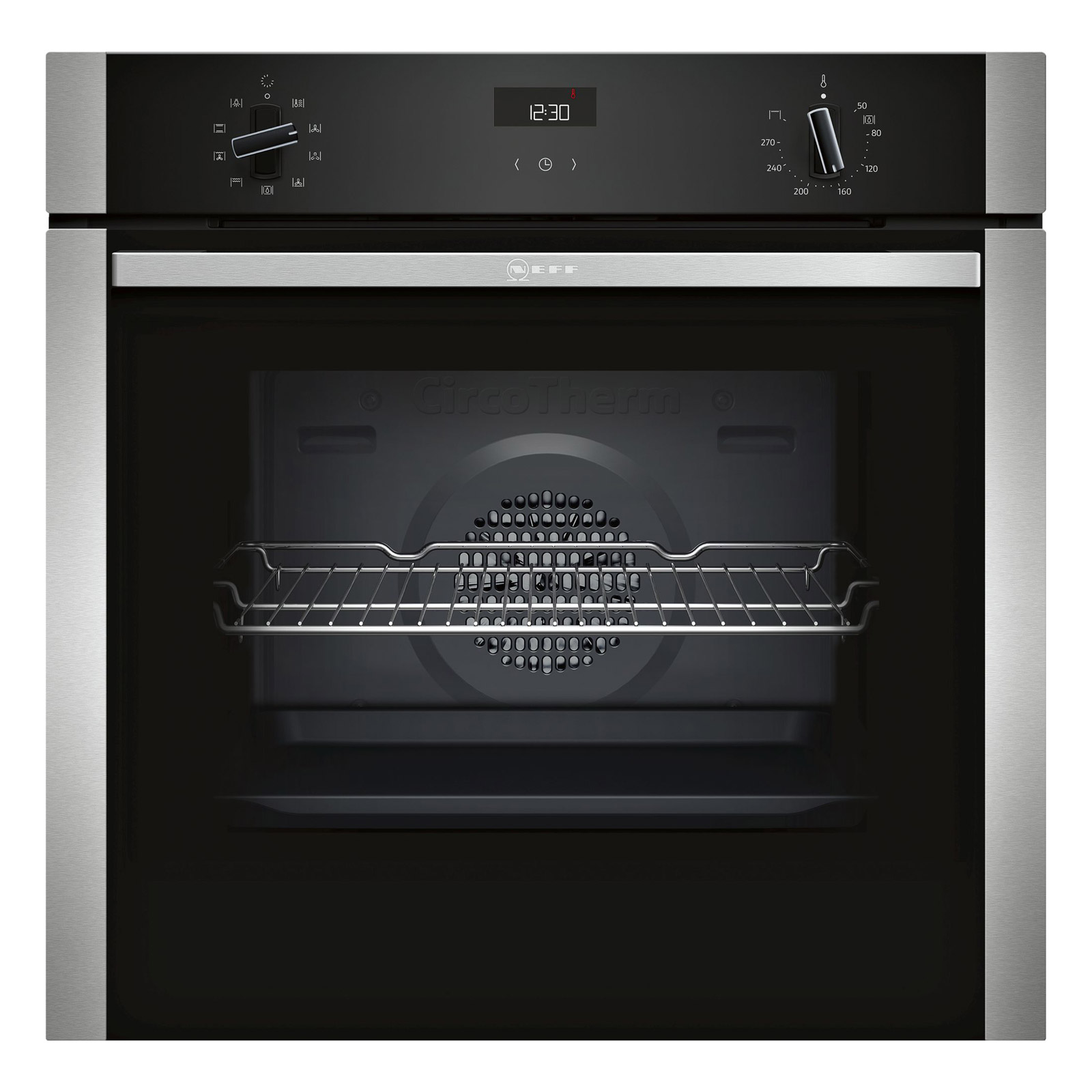 Neff B1ACE4HN0B N50 Built In Electric Single Oven in Black with Stainl