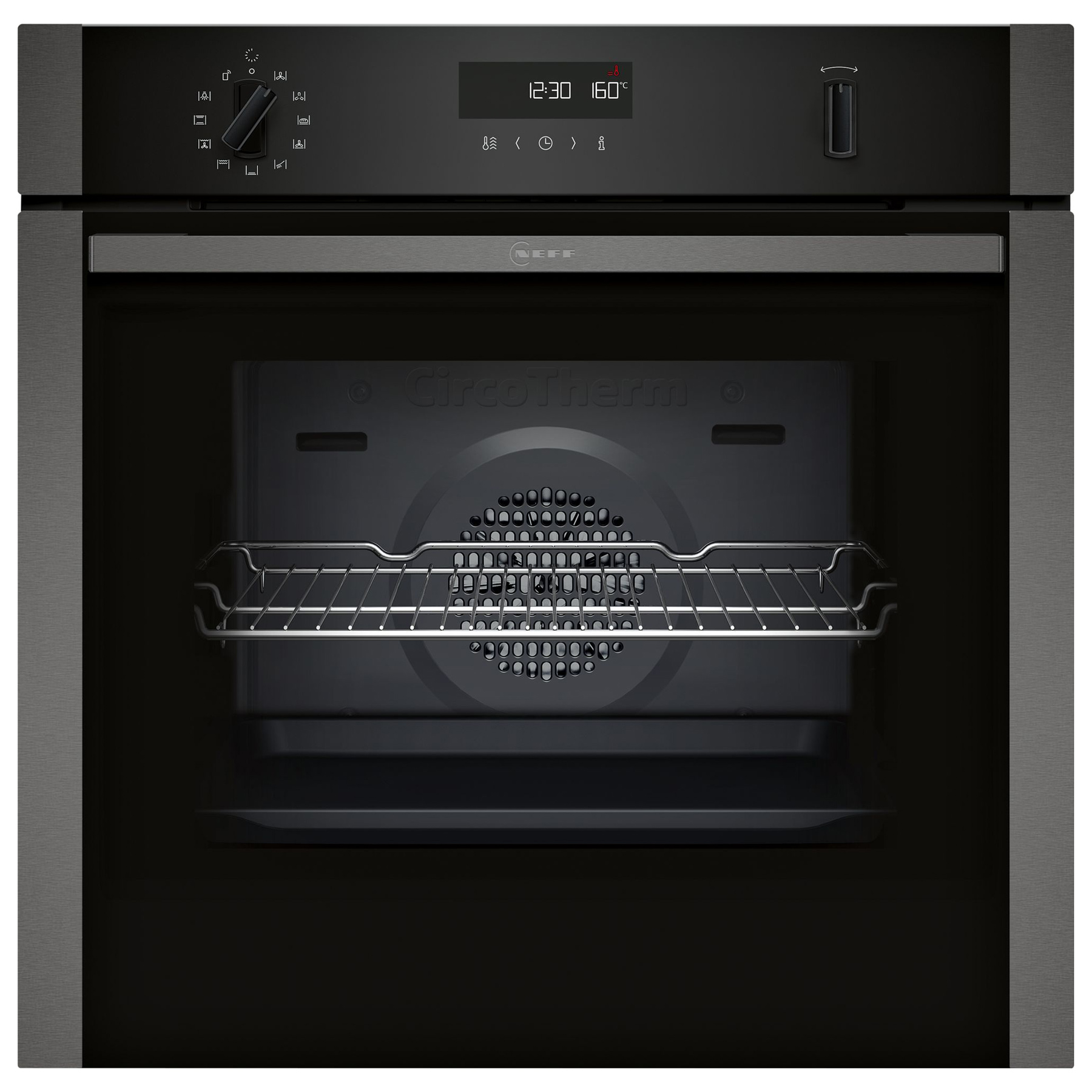 Neff B2ACH7AG7B N50 CircoTherm Pyrolytic Multifunction Single Oven – GRAPHITE