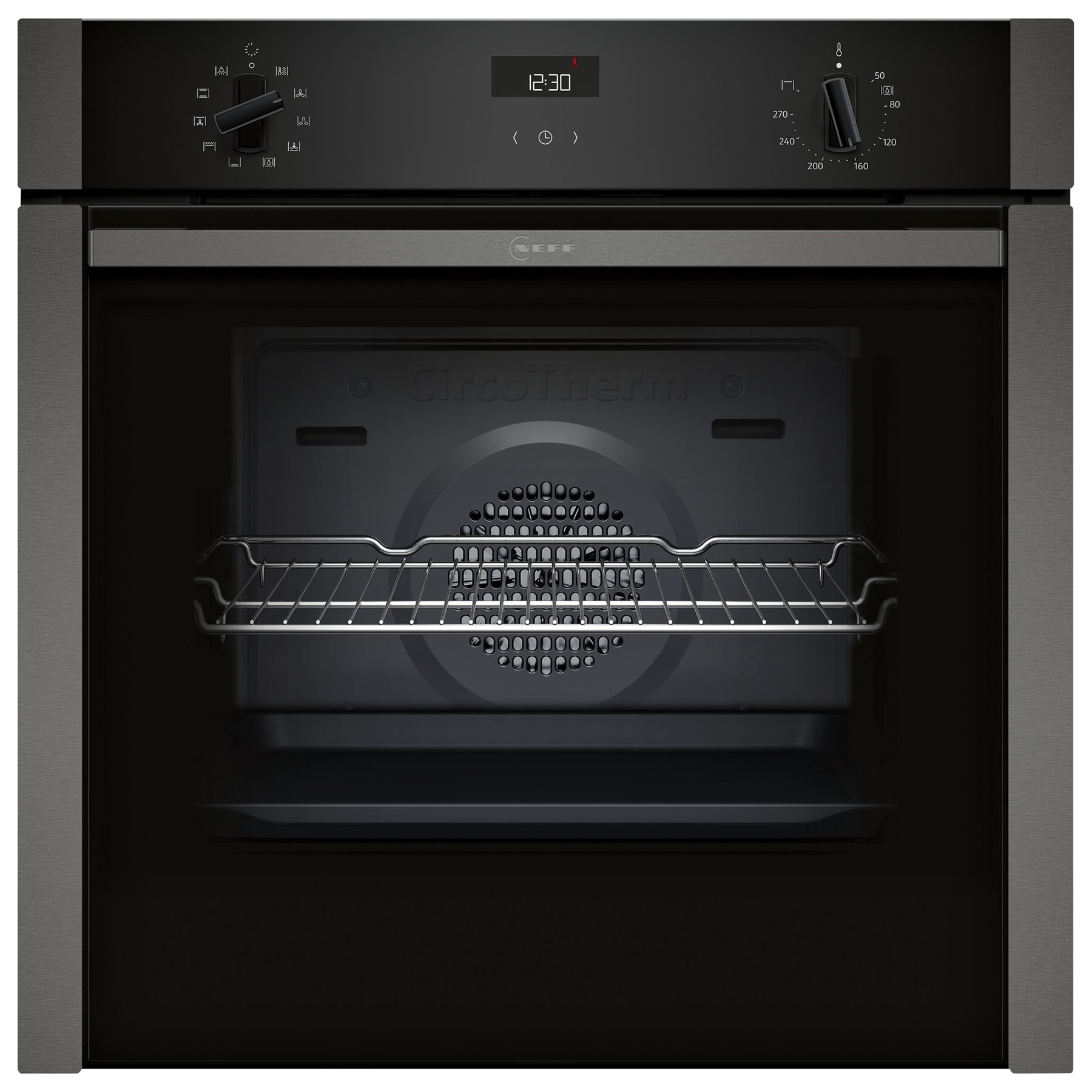 Neff B3ACE4AG3B N50 Built In Electric Single Oven in Graphite Grey 71L