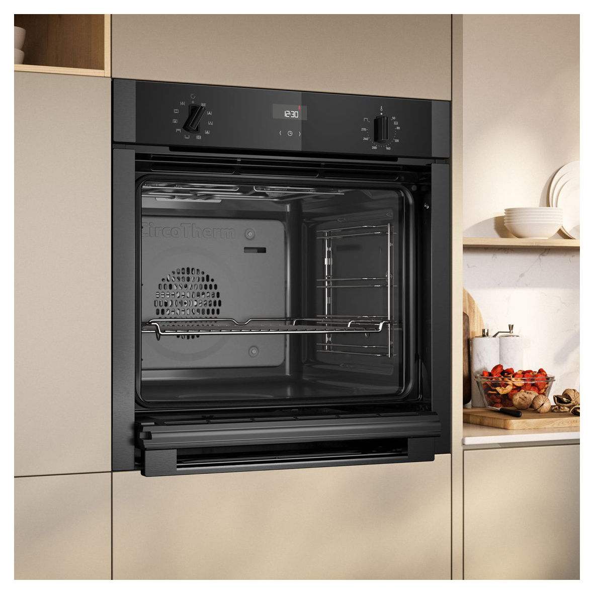 Neff B3ACE4AG3B N50 Built In Electric Single Oven in Graphite Grey 71L, photo 4