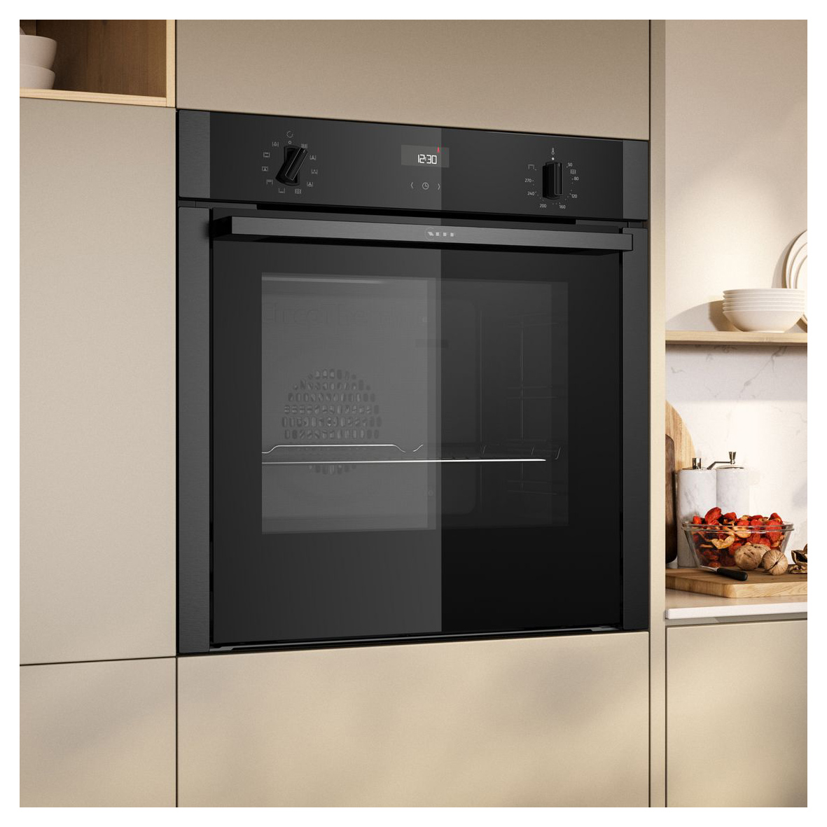 Neff B3ACE4AG3B N50 Built In Electric Single Oven in Graphite Grey 71L, photo 5