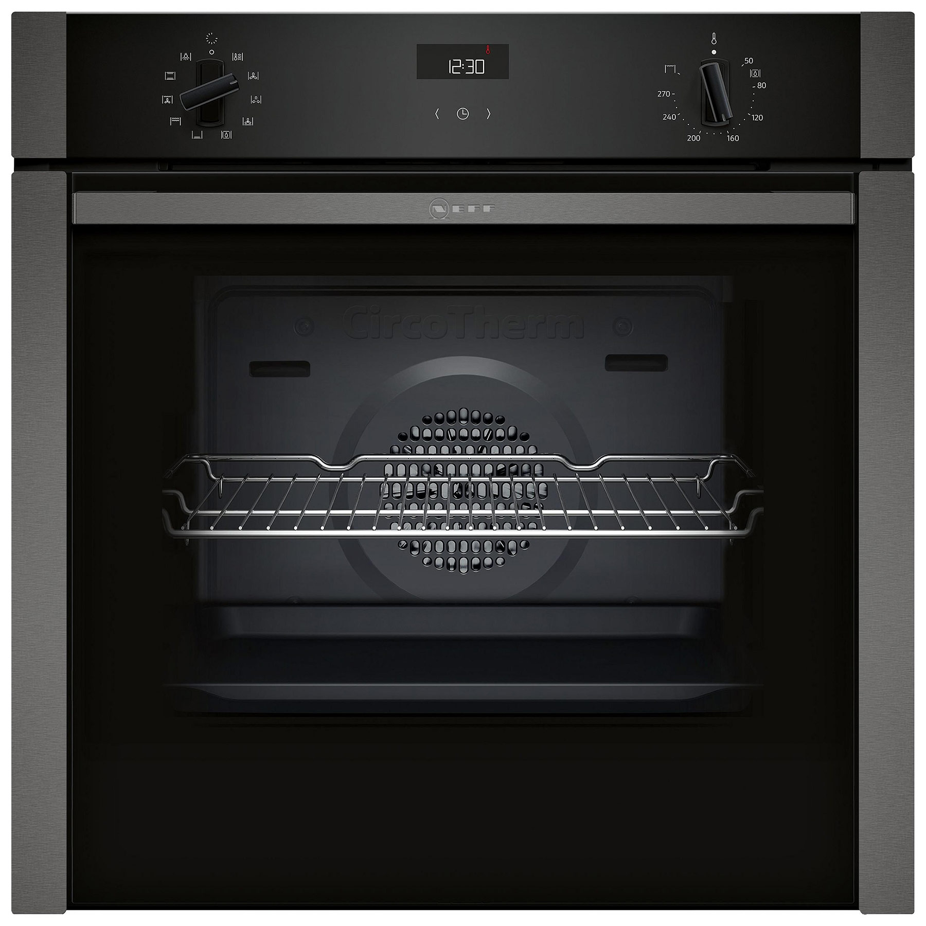 Neff B3ACE4HG0B N50 Built In Electric Single Oven in Black with Graphi