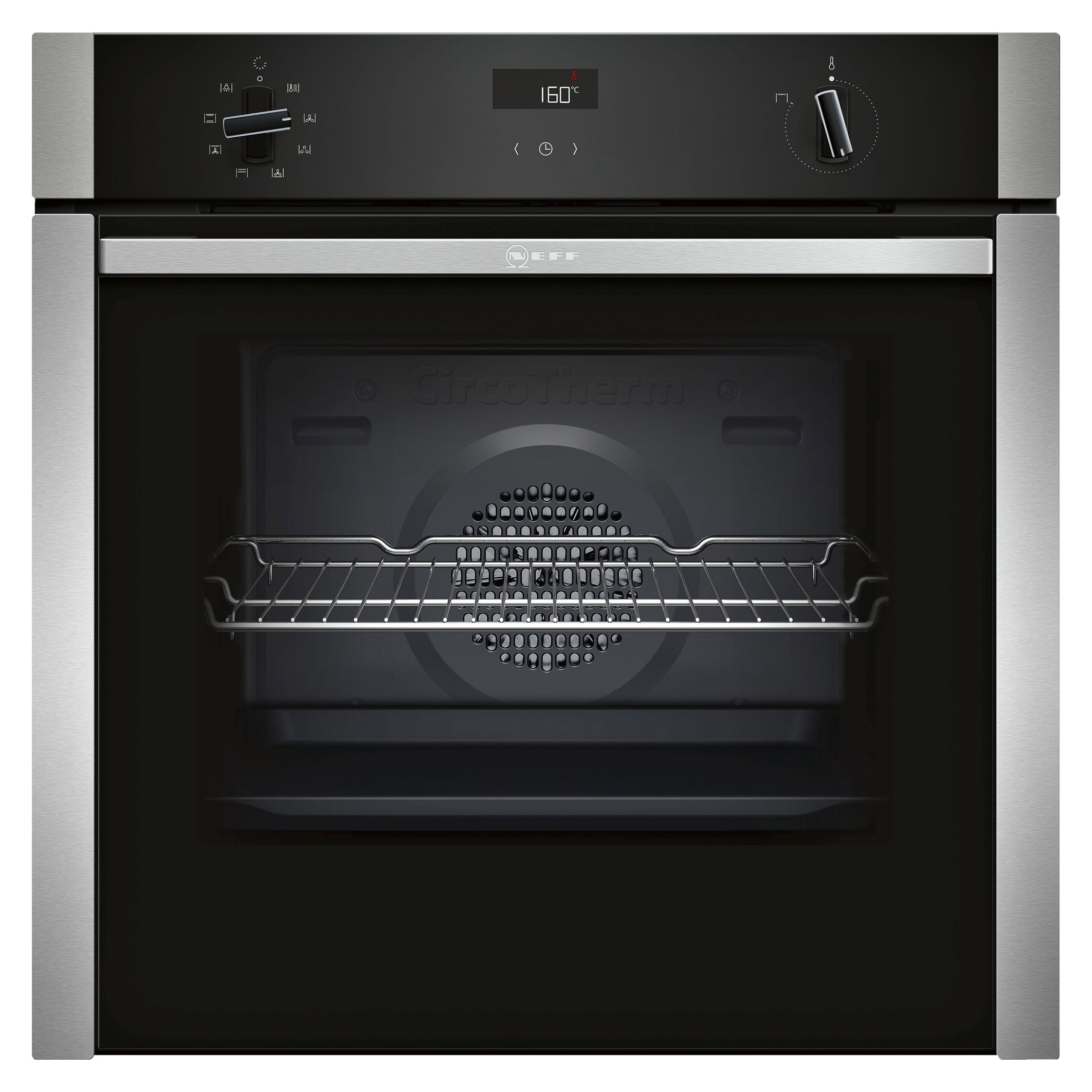 Neff B4ACF1AN0B N50 Built In Electric Single Oven in Black with Stainl