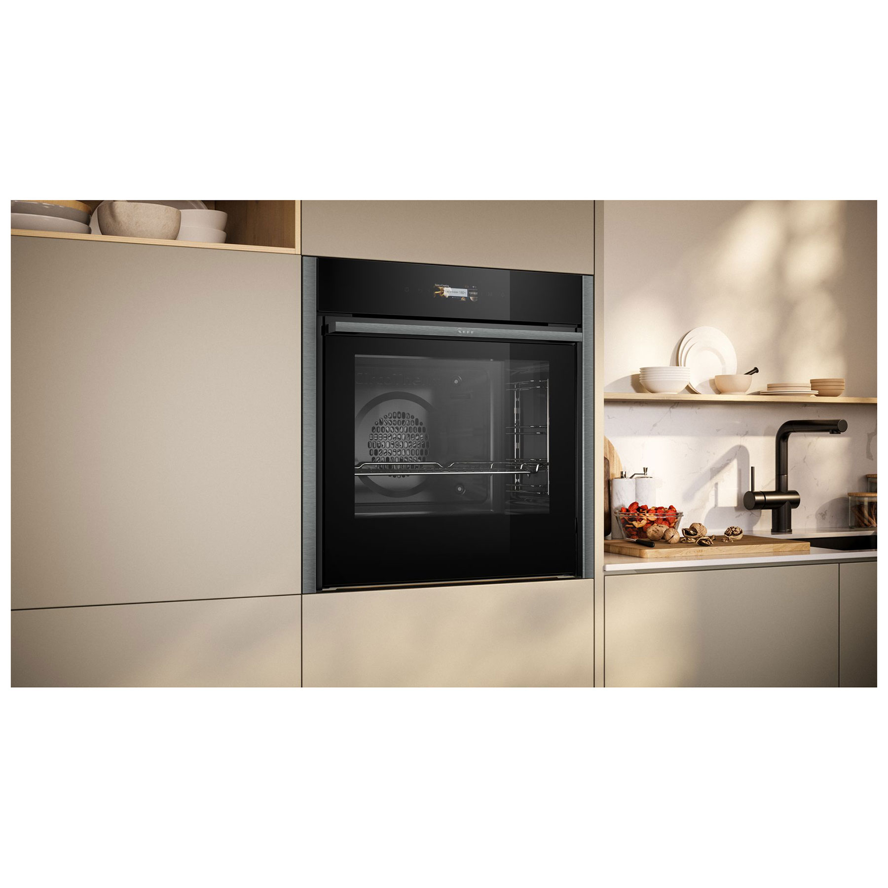 Neff B54CR71G0B N70 Built In Electric Pyrolytic Oven in Black with Gra, photo 3