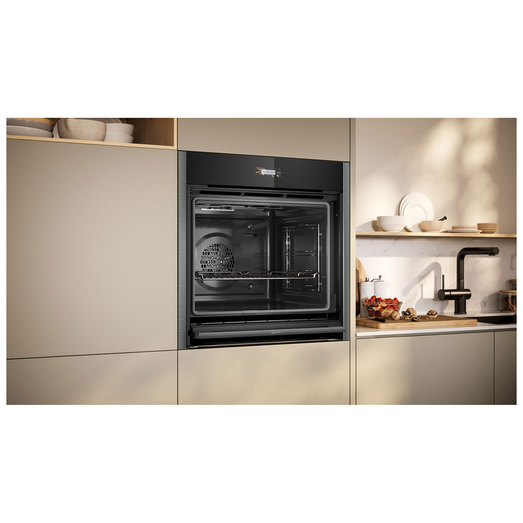 Neff B54CR71G0B N70 Built In Electric Pyrolytic Oven in Black with Gra, photo 4