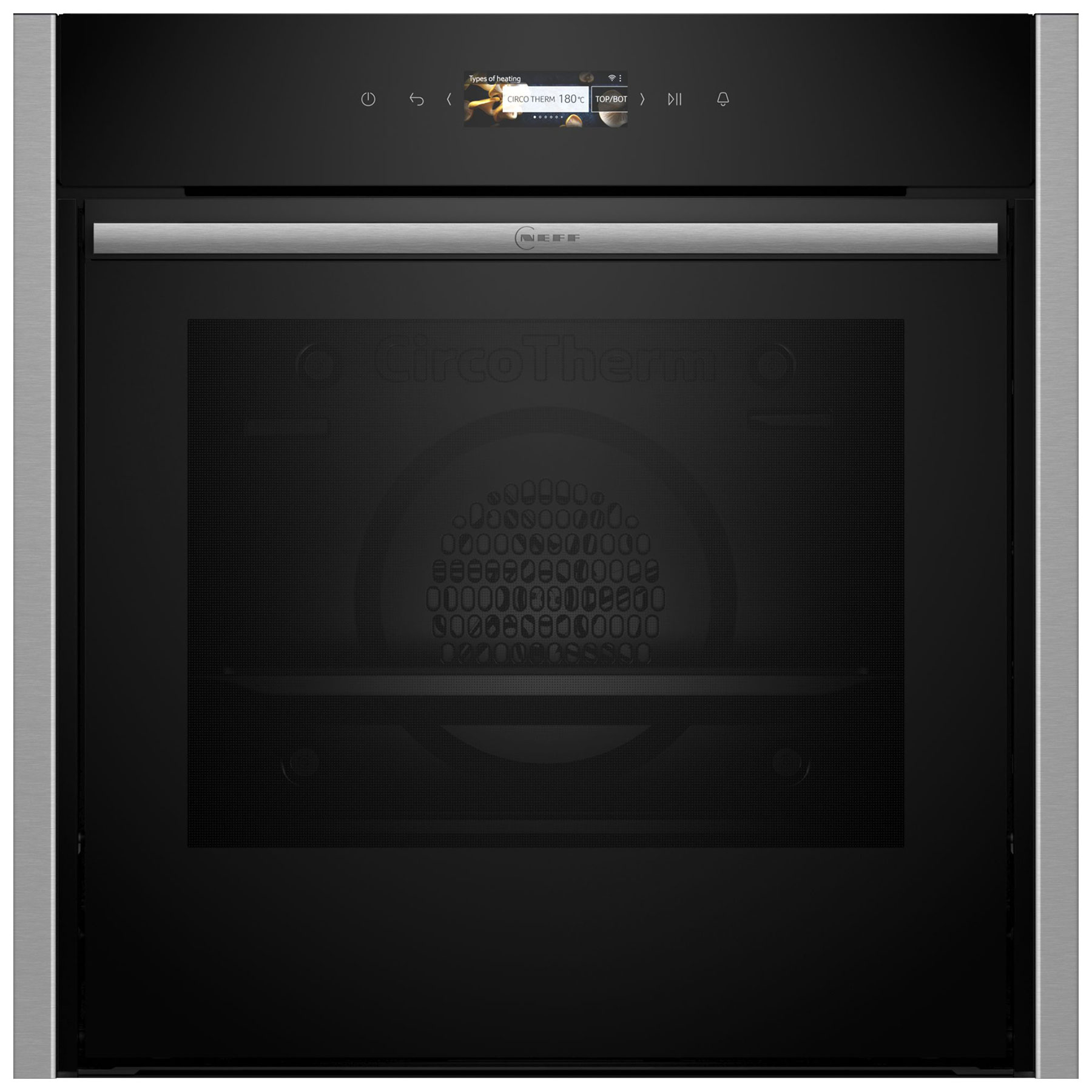 Neff B54CR71N0B N70 Built In Electric Pyrolytic Oven in Black with Sta