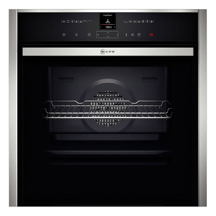 Neff B57VR22N0B N70 Built In Electric Pyrolytic Oven St Steel 71L S H