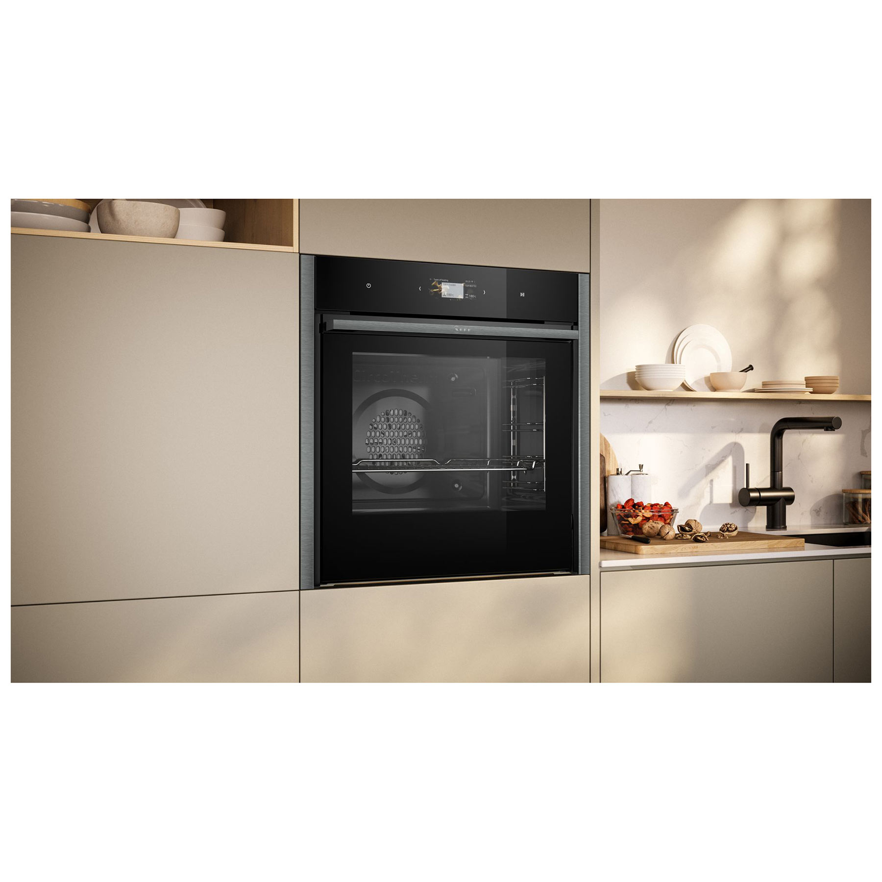 Neff B64CS71G0B N90 Built In Electric Pyrolytic Oven in Black with Gra, photo 5