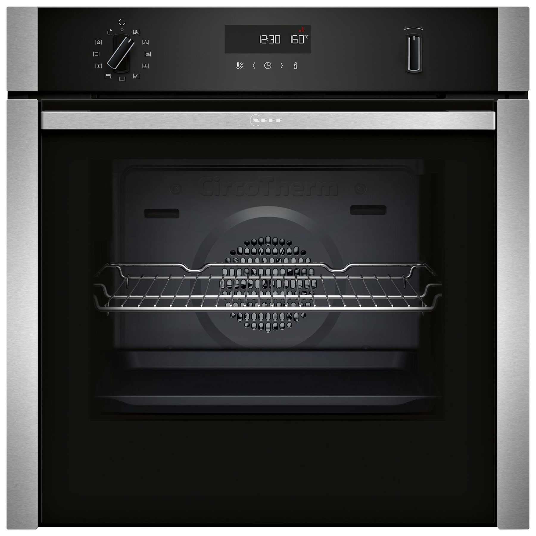 Neff B6ACH7AN7B N50 Built In Electric Pyrolytic Oven in Black with Sta