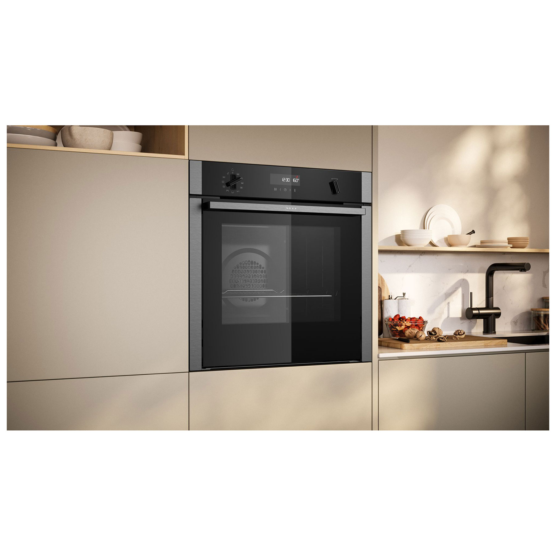 Neff B6ACH7AN7B N50 Built In Electric Pyrolytic Oven in Black with Sta, photo 4