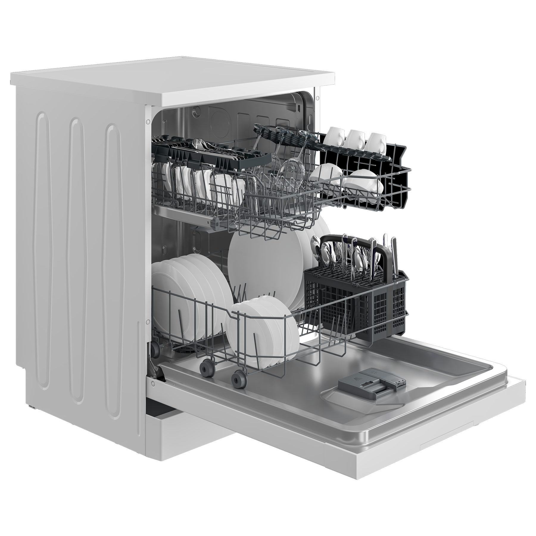 Beko BDFN26432W 60cm Dishwasher in White 14 Place Setting D Rated, photo 3
