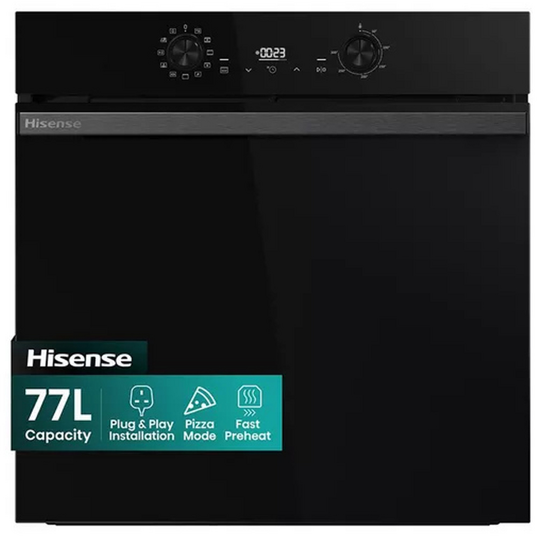Hisense BI622ABPGUK Built In Electric Single Oven in Black 77L A Rated