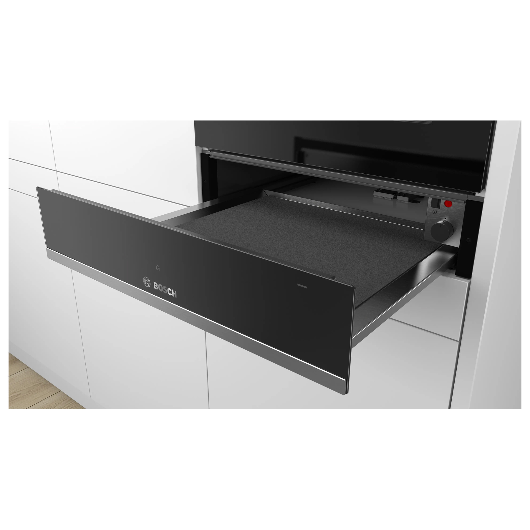 Bosch BIC510NS0B Series 6 14cm Built In Warming Drawer in Black St St, photo 2