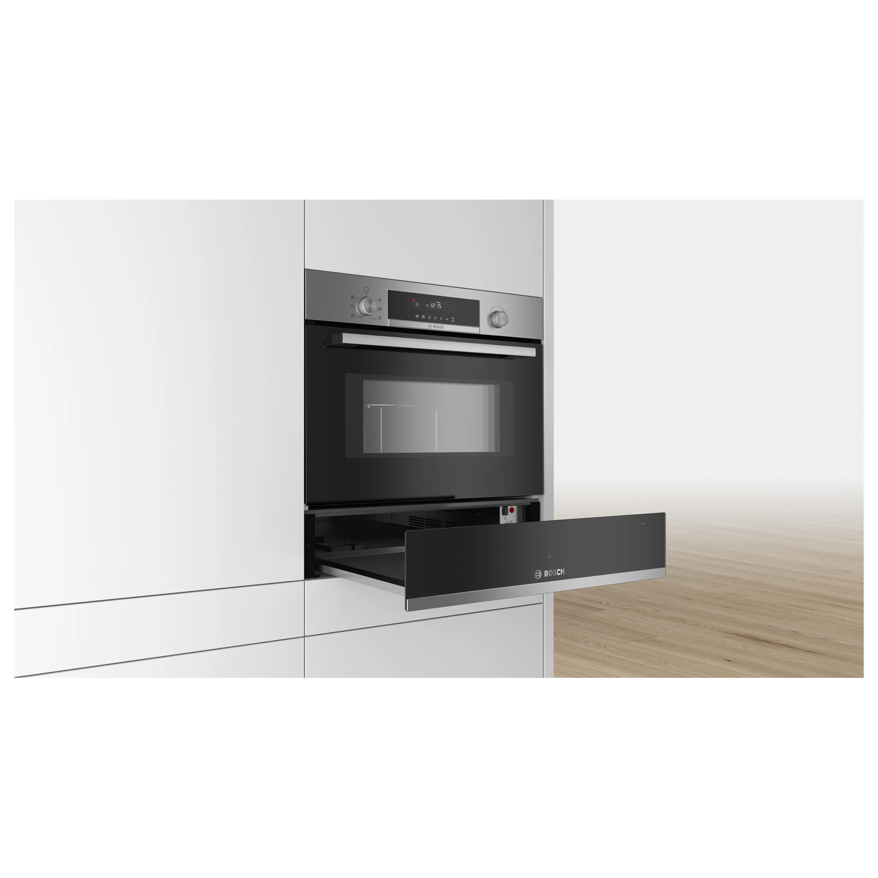 Bosch BIC510NS0B Series 6 14cm Built In Warming Drawer in Black St St, photo 3