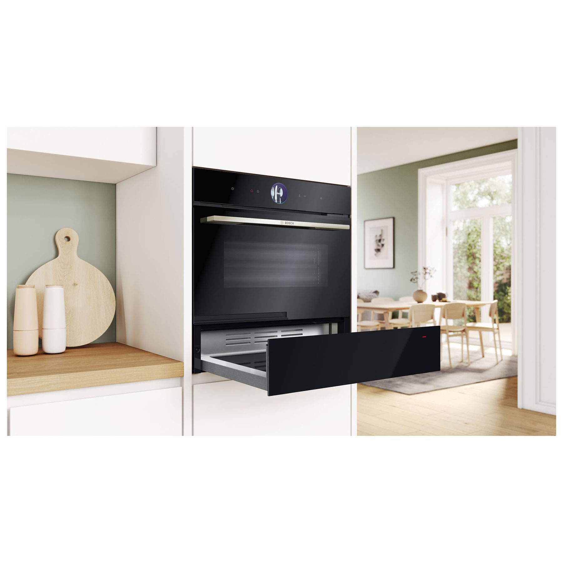Bosch BIC7101B1B Series 8 14cm Built In Warming Drawer in Black, photo 3