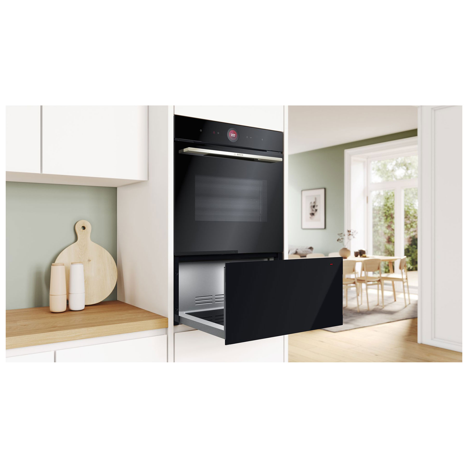 Bosch BID7101B1B Series 8 29cm Built In Warming Drawer In Black, photo 4