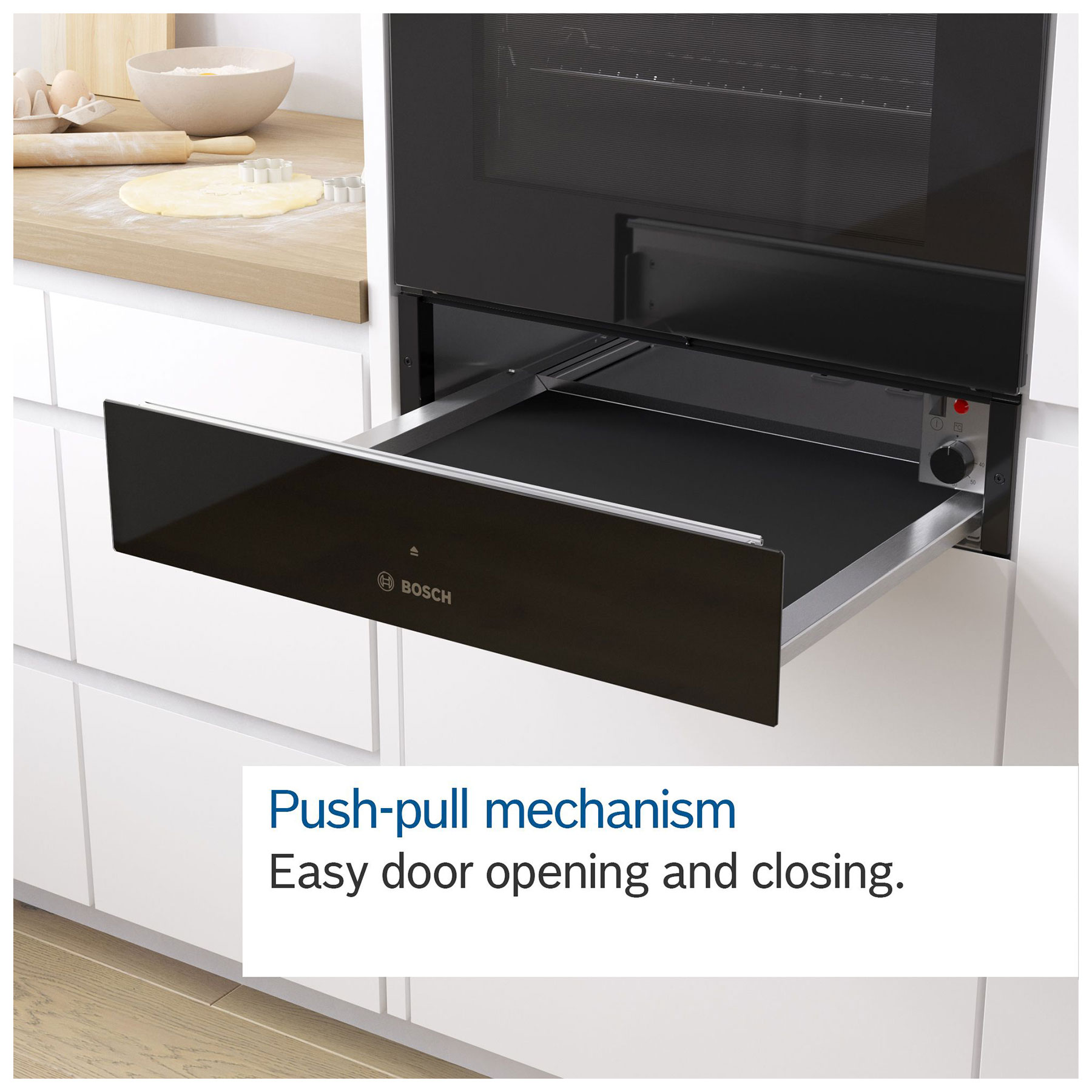 Bosch BID7101B1B Series 8 29cm Built In Warming Drawer In Black, photo 5