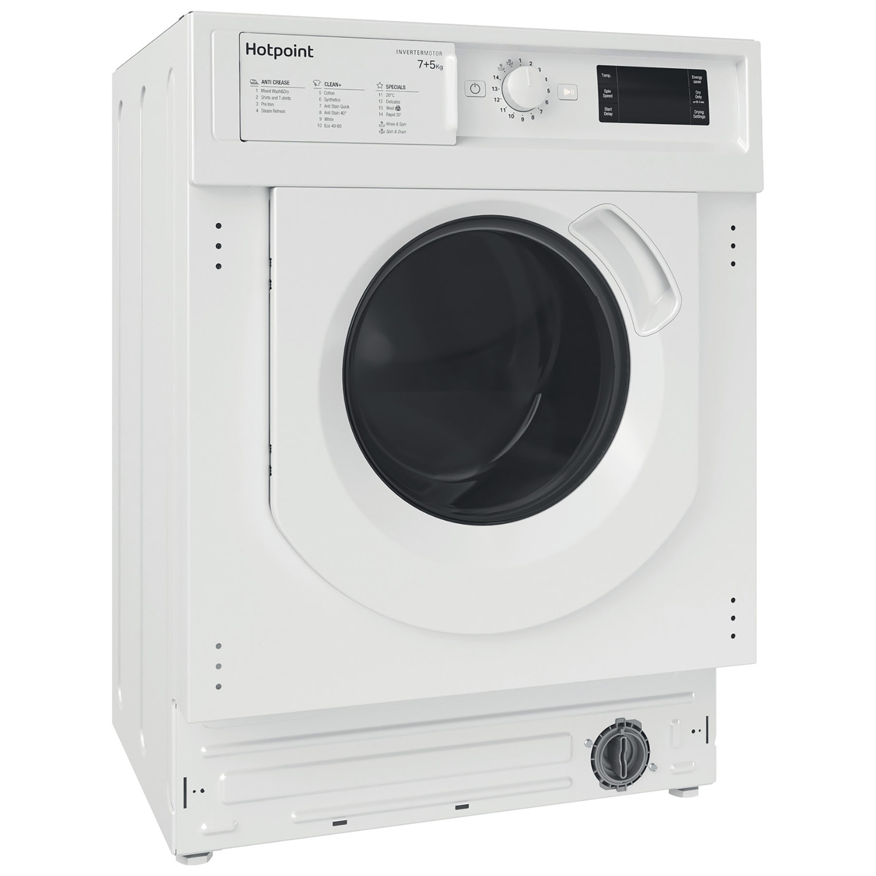 Hotpoint BIWDHG75148 Integrated Washer Dryer 1400 Spin 7kg 5kg E Rated, photo 2