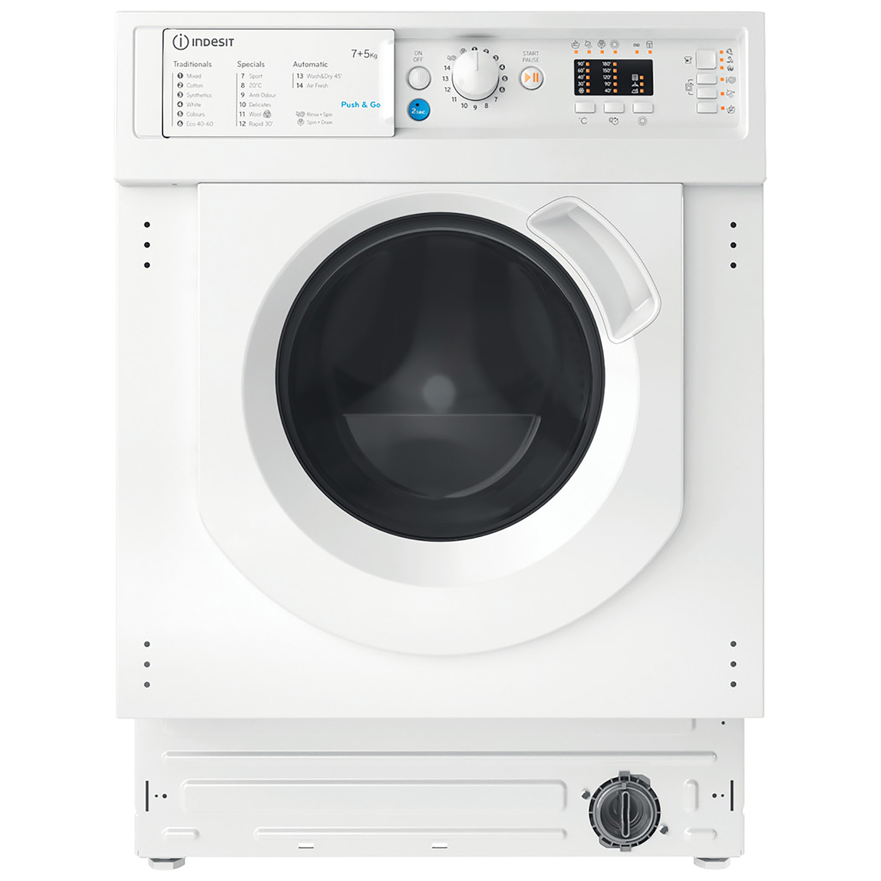 Image of Indesit BIWDIL75125 Integrated Washer Dryer 1200rpm 7kg 5kg F Rated