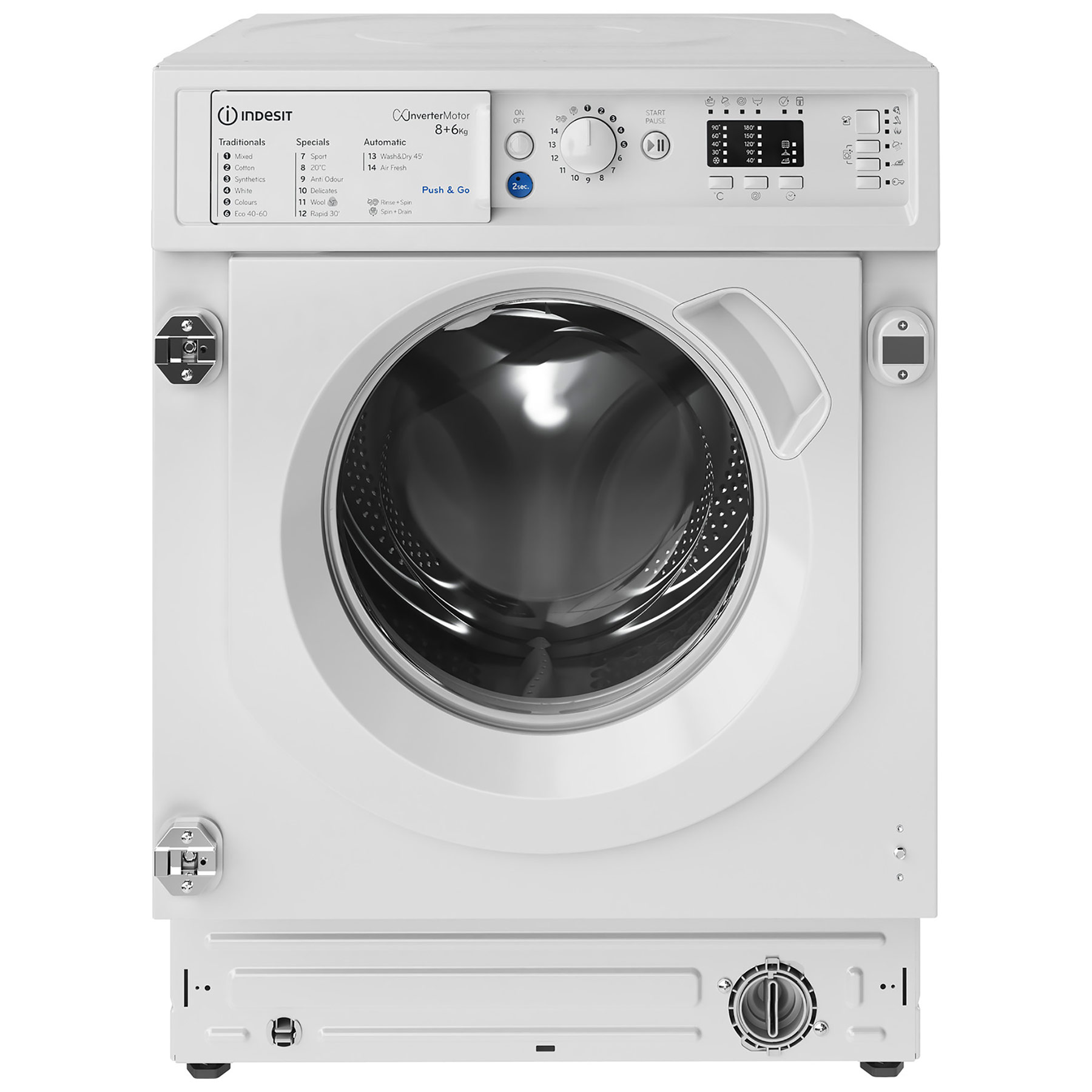 Image of Indesit BIWDIL861284 Integrated Washer Dryer 1200rpm 8kg 6kg D Rated