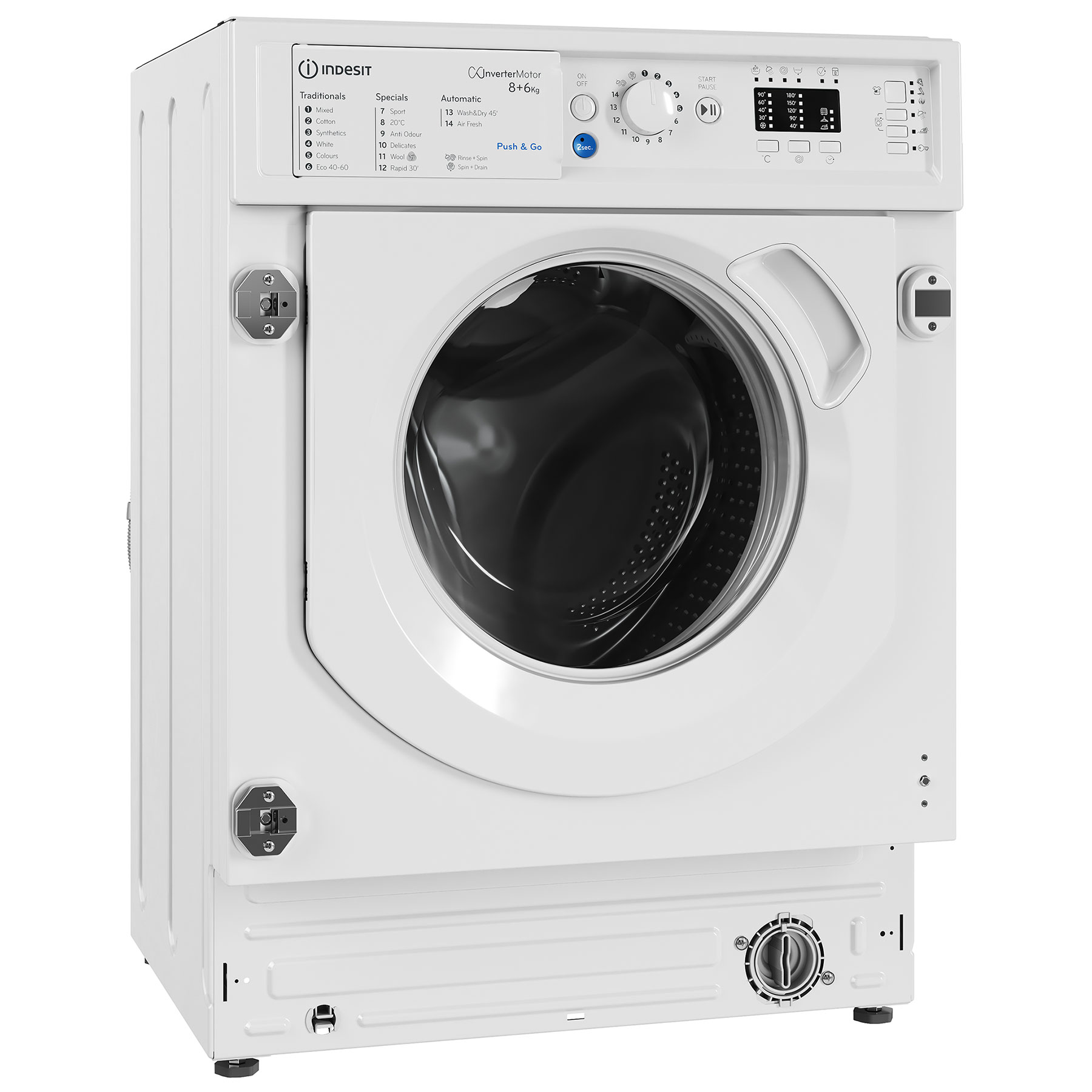 Indesit BIWDIL861485 Integrated Washer Dryer 1400 Spin 8kg 6kg D Rated, photo 3