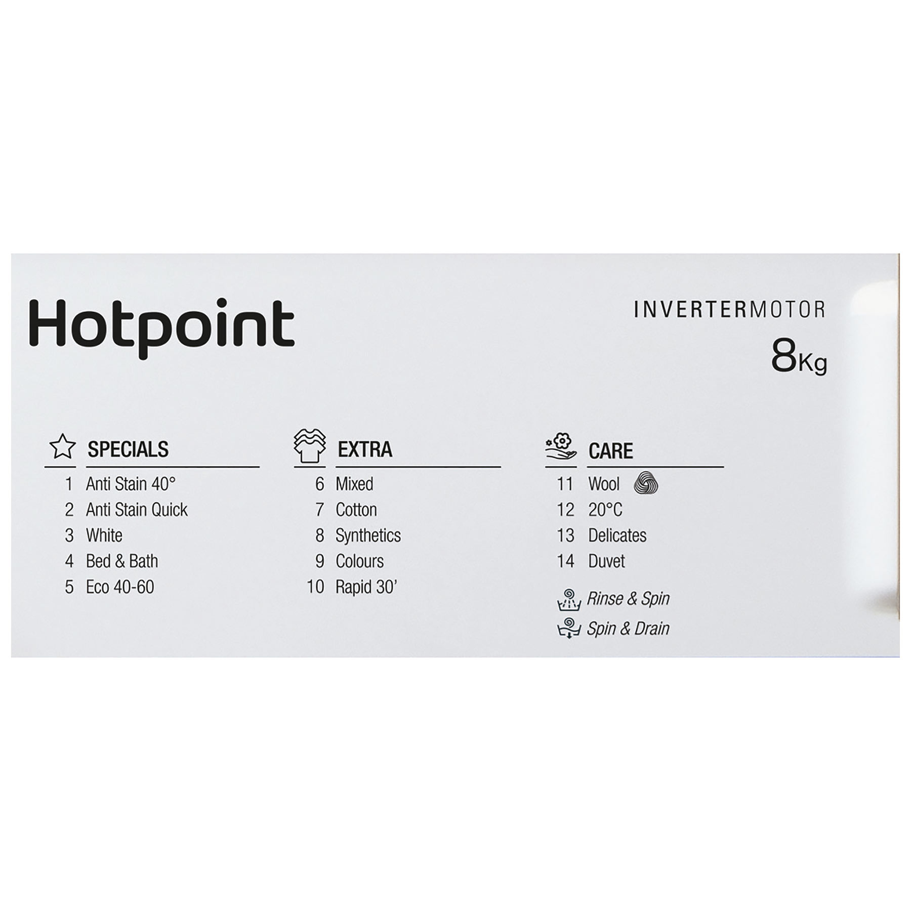 Hotpoint BIWMHG81485 Integrated 8kg 1400 Spin Washing Machine B Rated, photo 5