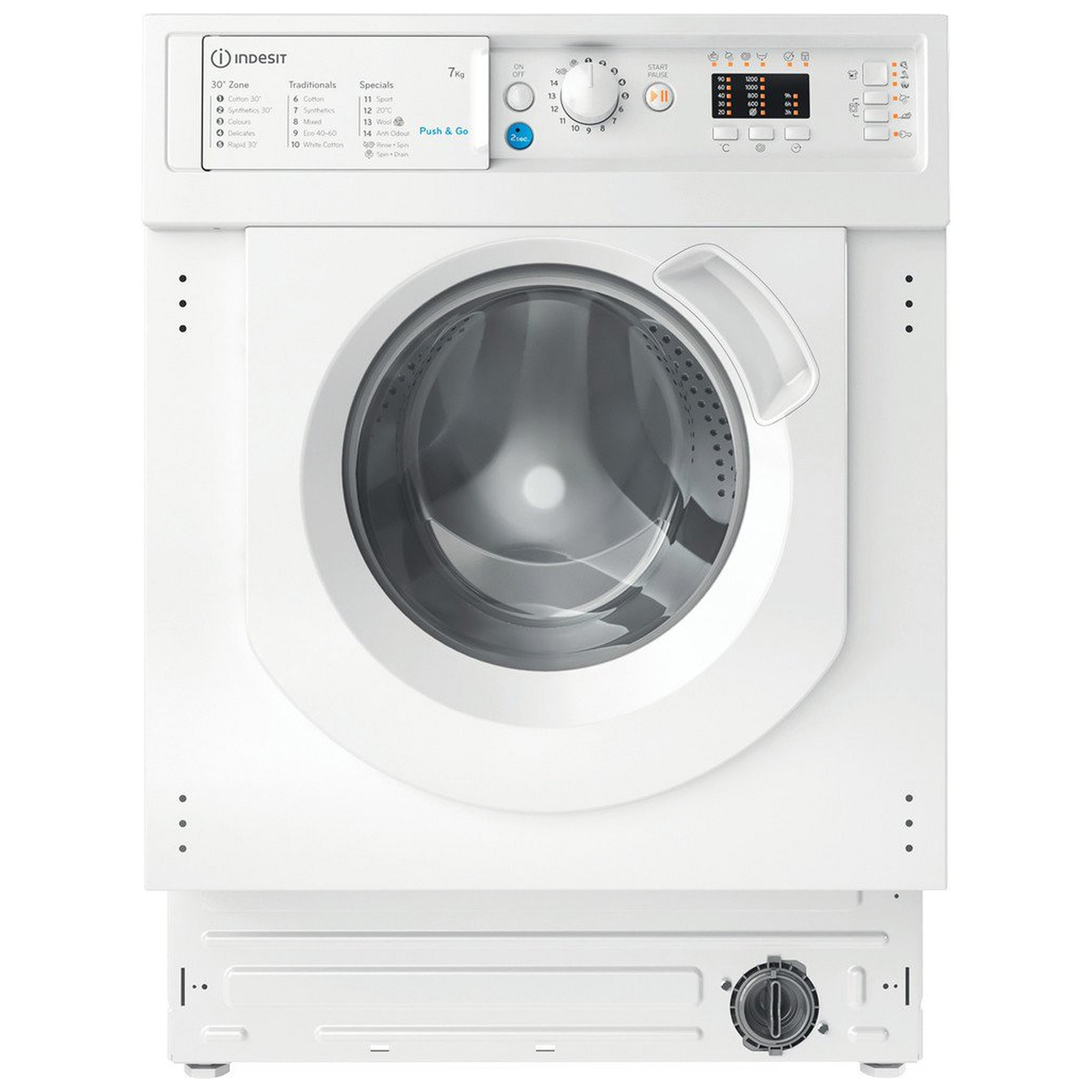 Image of Indesit BIWMIL71252 Integrated Washing Machine 1200rpm 7kg E Rated