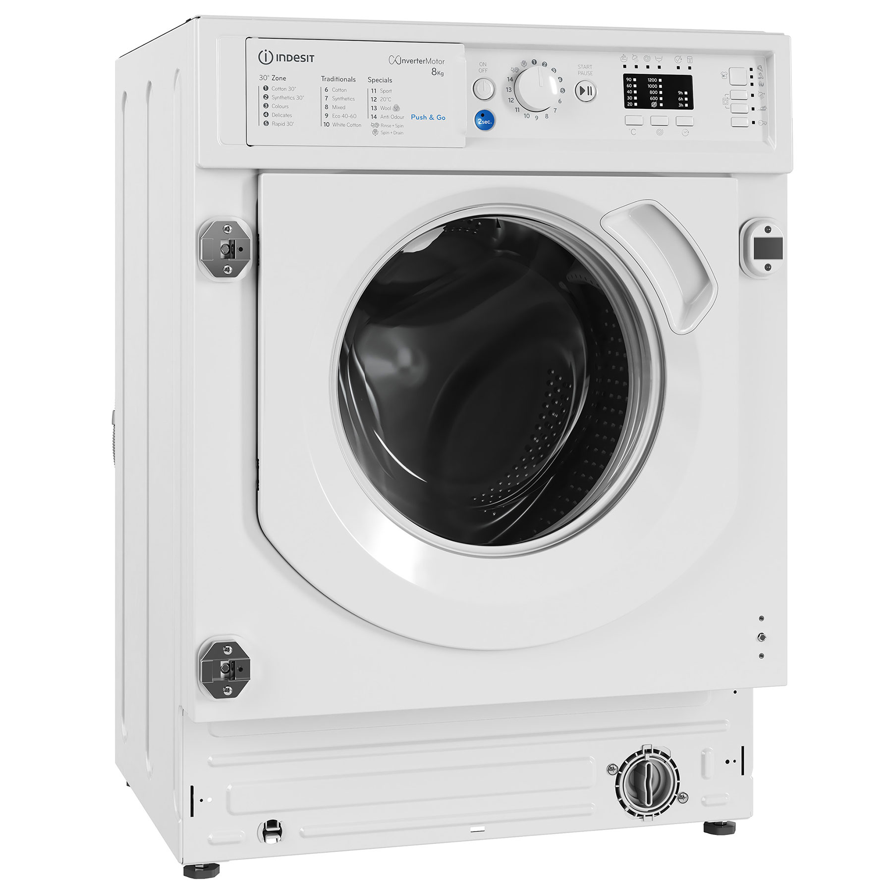 Indesit BIWMIL81485 Integrated 8kg 1400 Spin Washing Machine B Rated P, photo 3