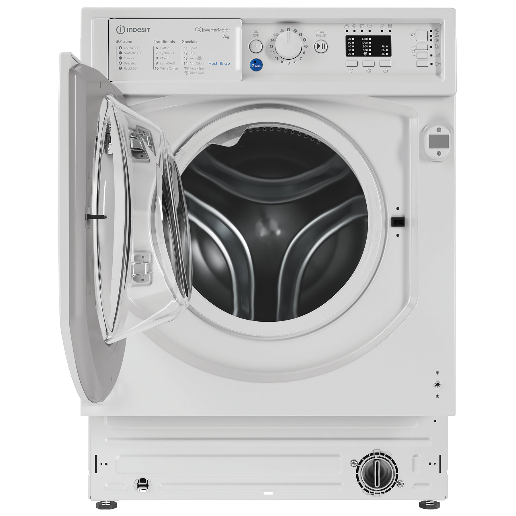 Indesit BIWMIL91485 Integrated 9kg 1400 Spin Washing Machine B Rated P, photo 2