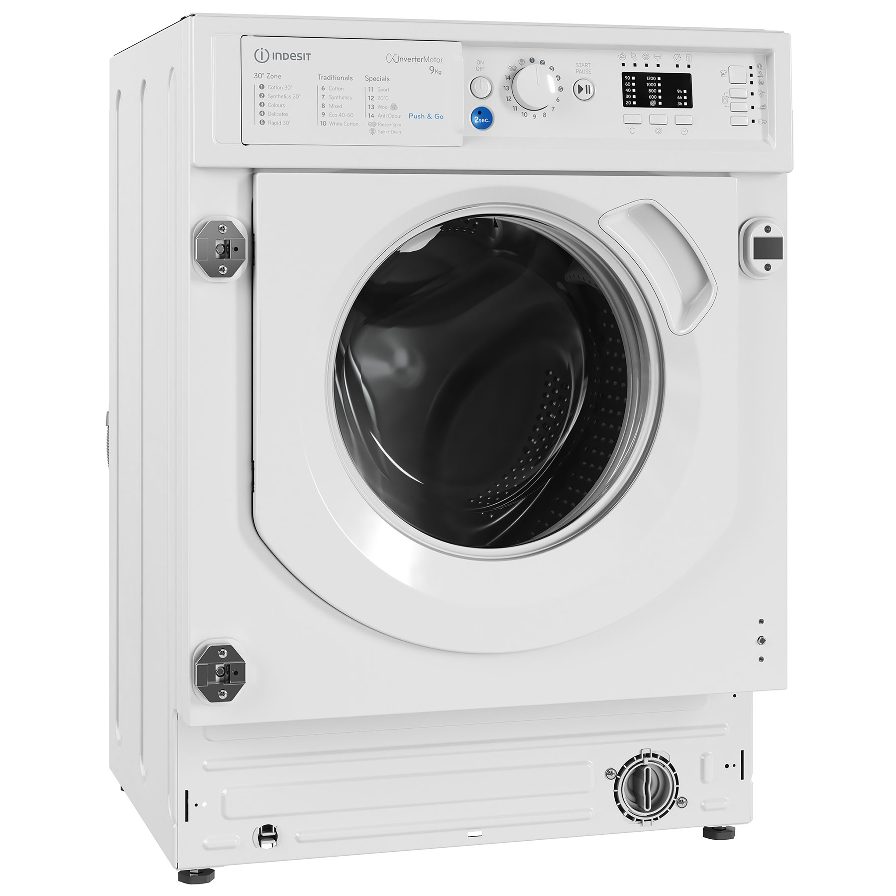 Indesit BIWMIL91485 Integrated 9kg 1400 Spin Washing Machine B Rated P, photo 3