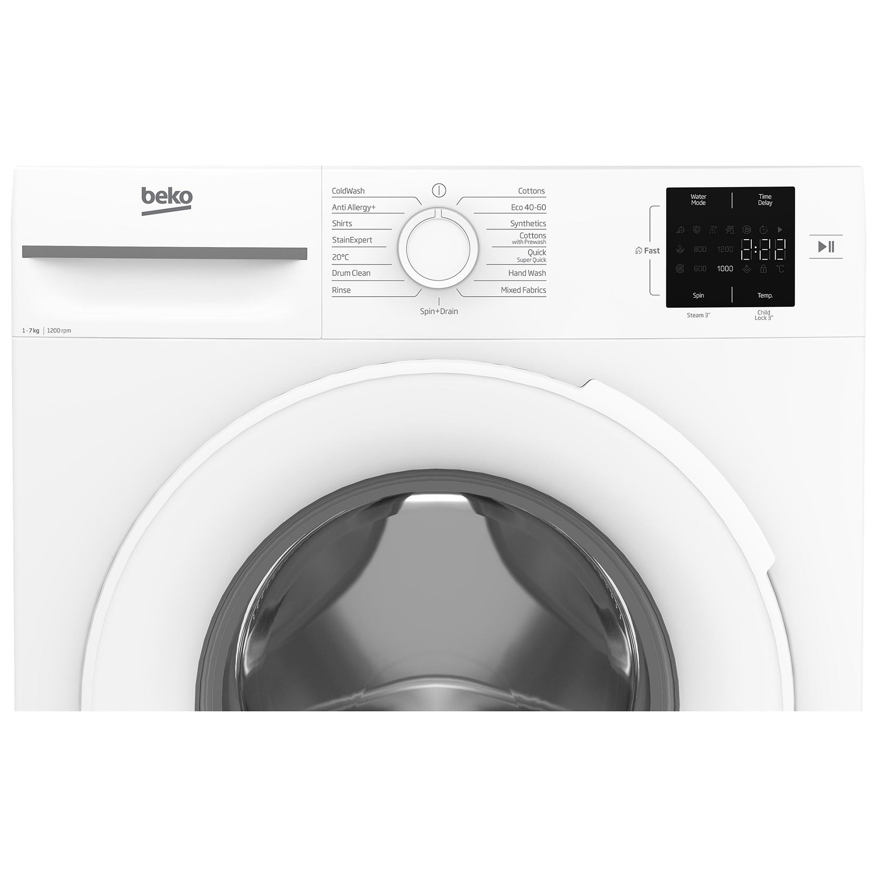 Beko BM1WU3721W 7kg 1200 Spin Washing Machine in White B Rated ProSmar, photo 5