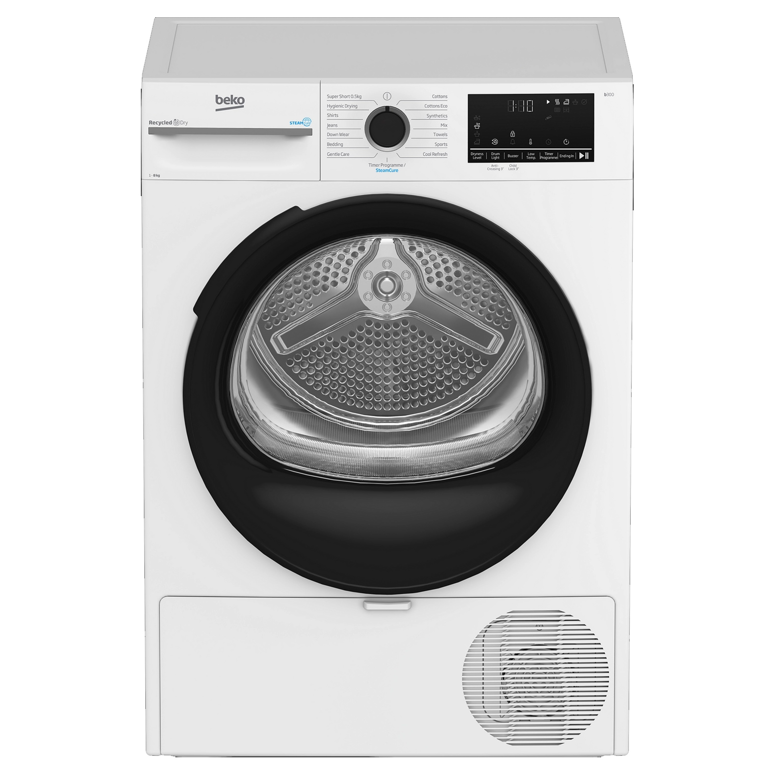 Beko BM3T3833NW 8kg Heat Pump Condenser Dryer in White A Rated Sensor