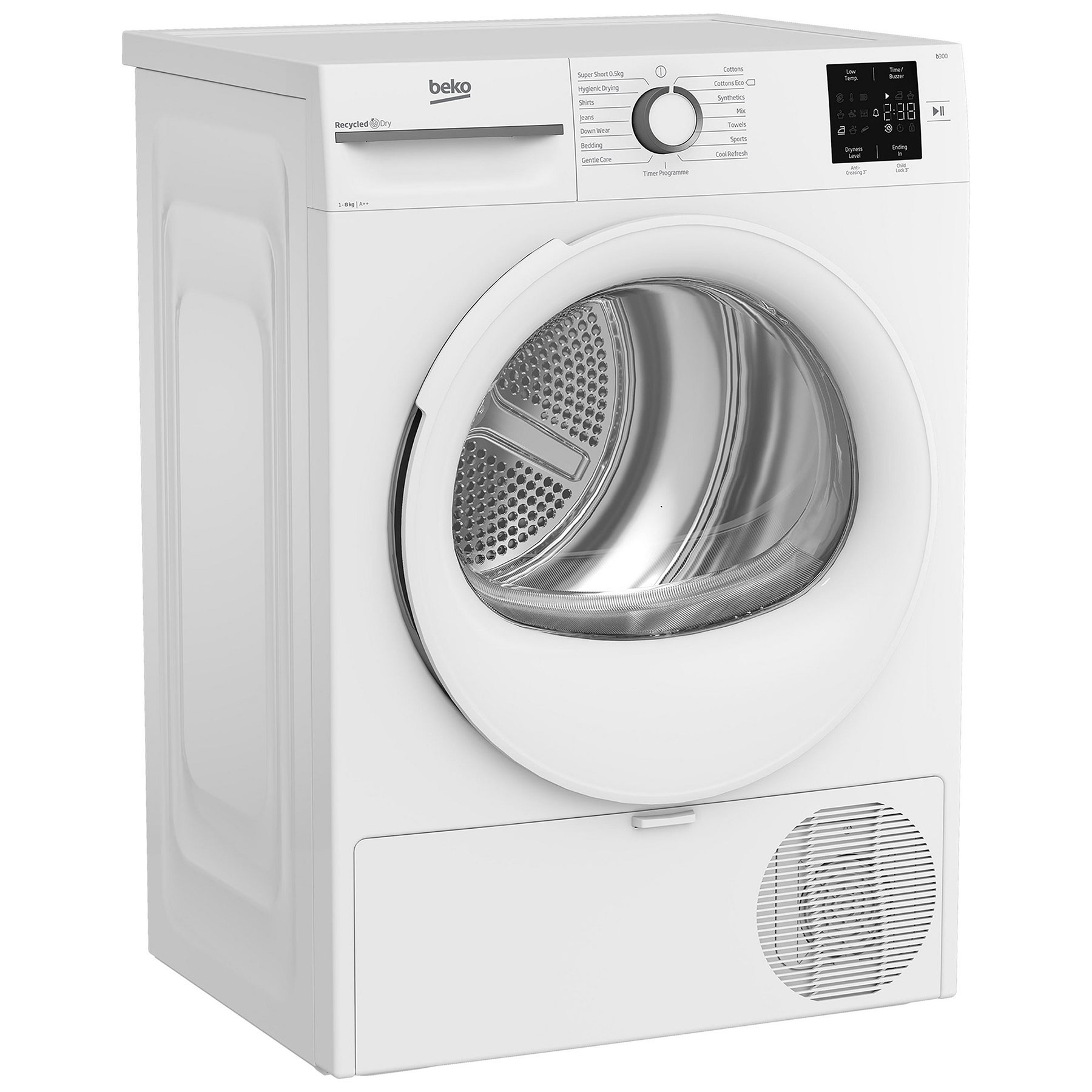 Beko BMN3T3823W 8kg Heat Pump Condenser Dryer in White A Rated, photo 3