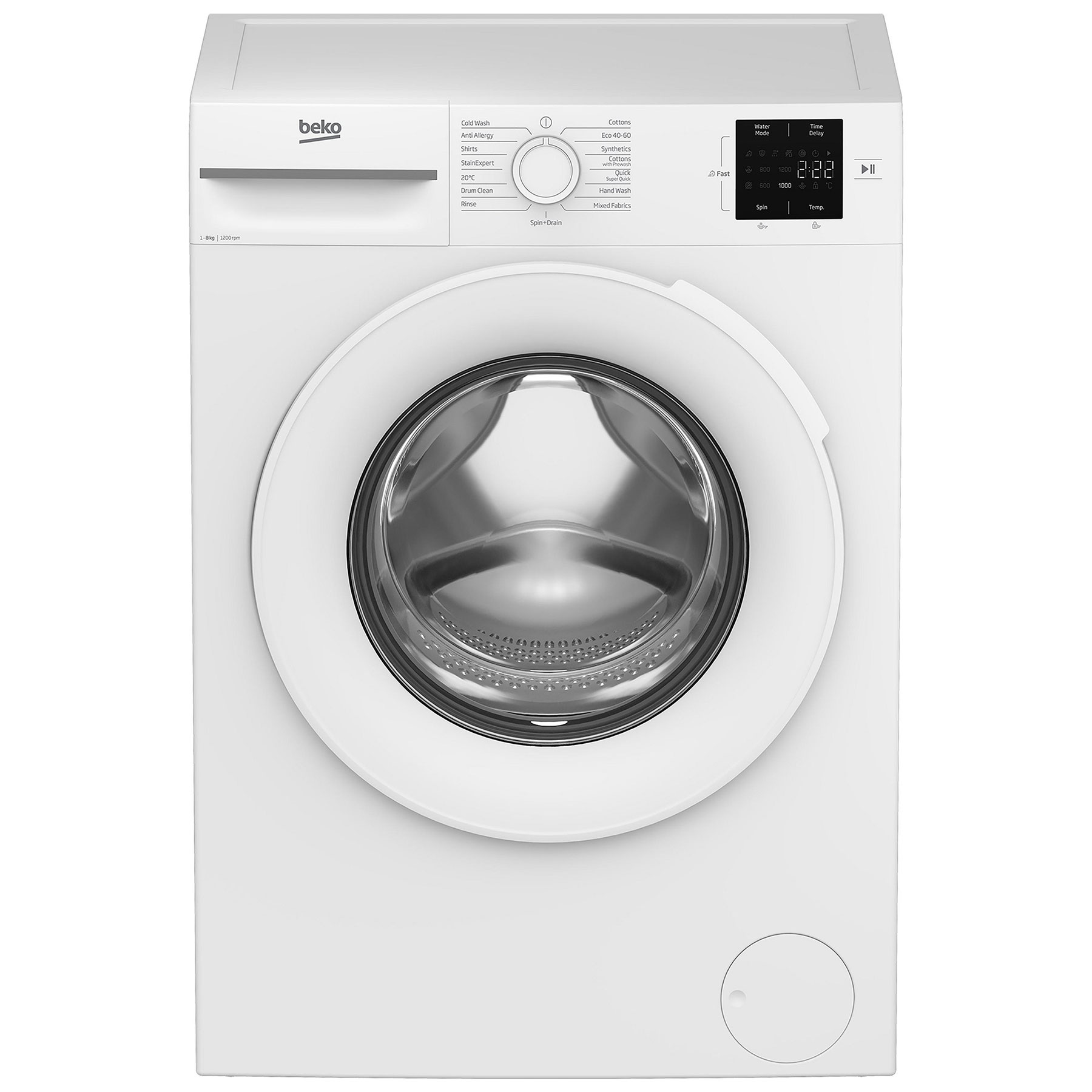 Image of Beko BMN3WT3821W Washing Machine in White 1200 rpm 8Kg B Rated