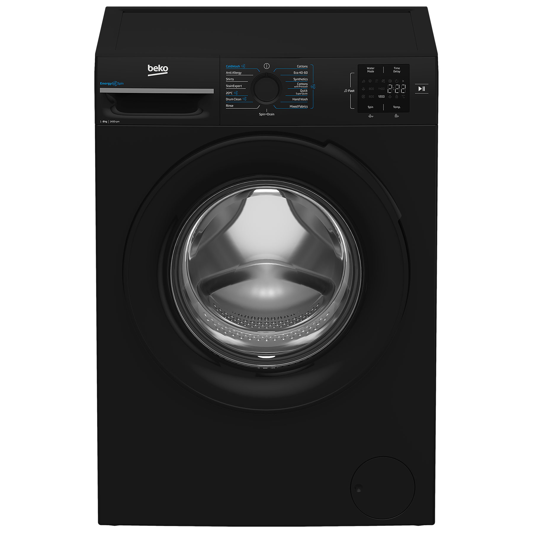 Beko BMN3WT3841B Washing Machine in Black 1400 rpm 8Kg A Rated