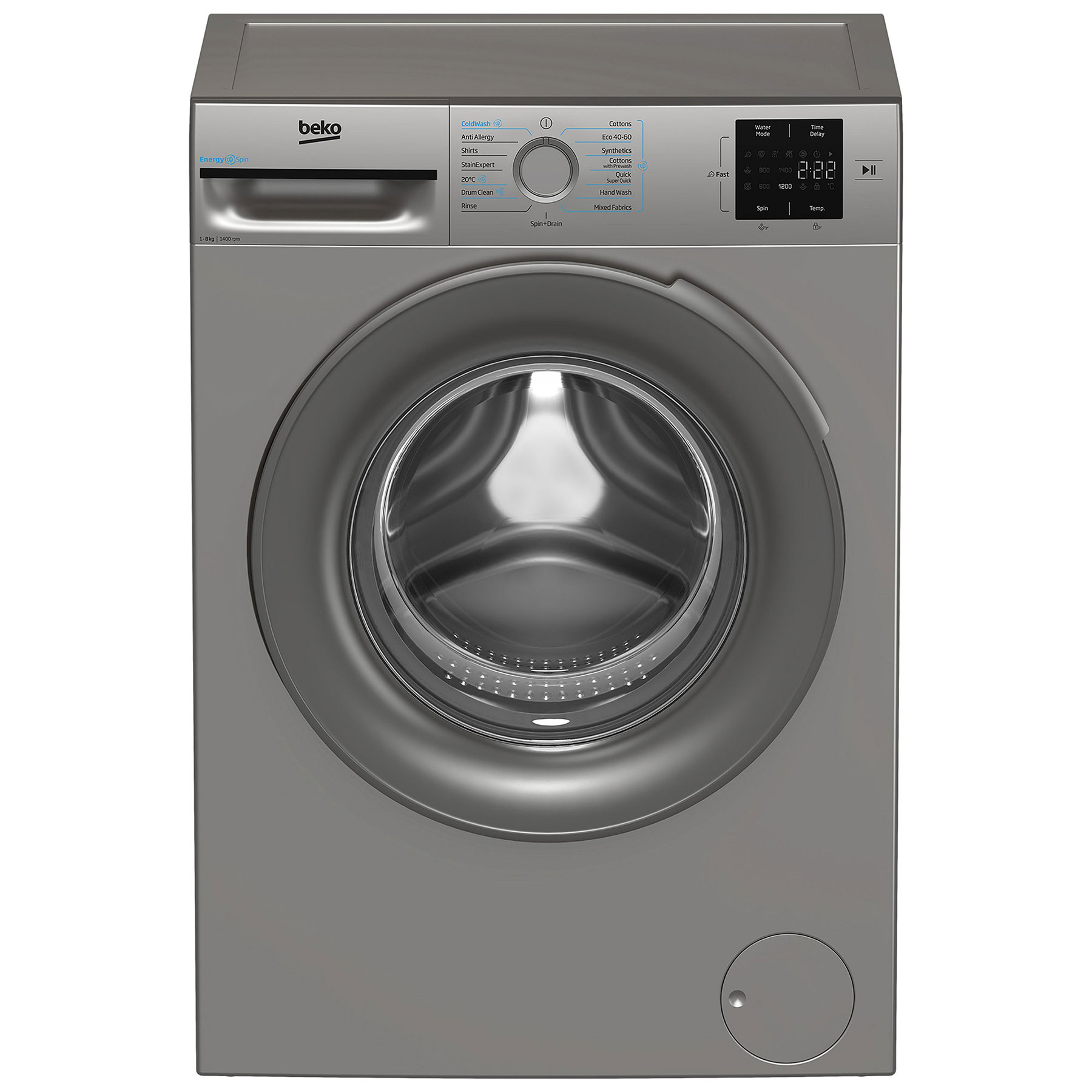 Beko BMN3WT3841S Washing Machine in Silver 1400 rpm 8Kg A Rated