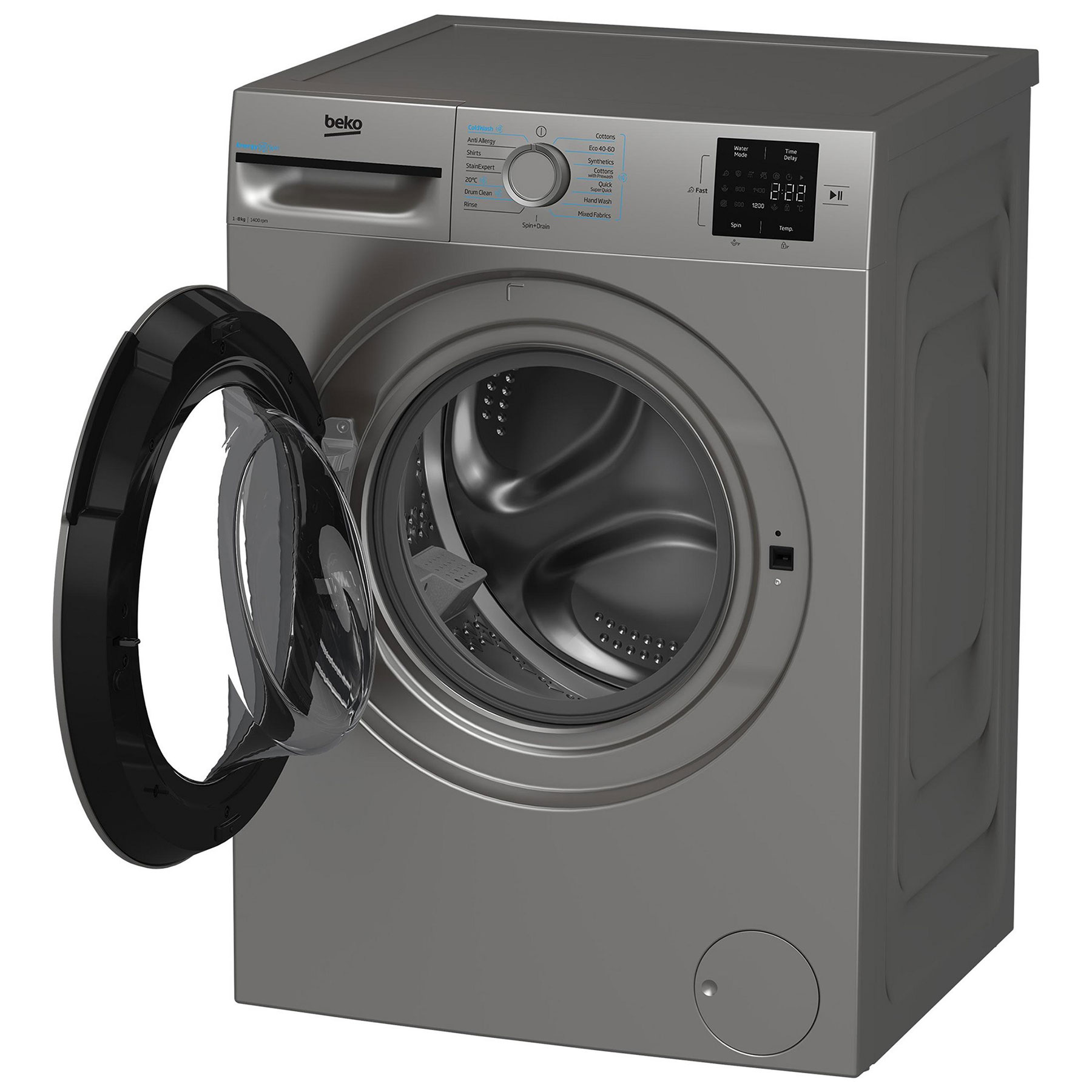 Beko BMN3WT3841S 8kg 1400 Spin Washing Machine in Silver A Rated ProSm, photo 3