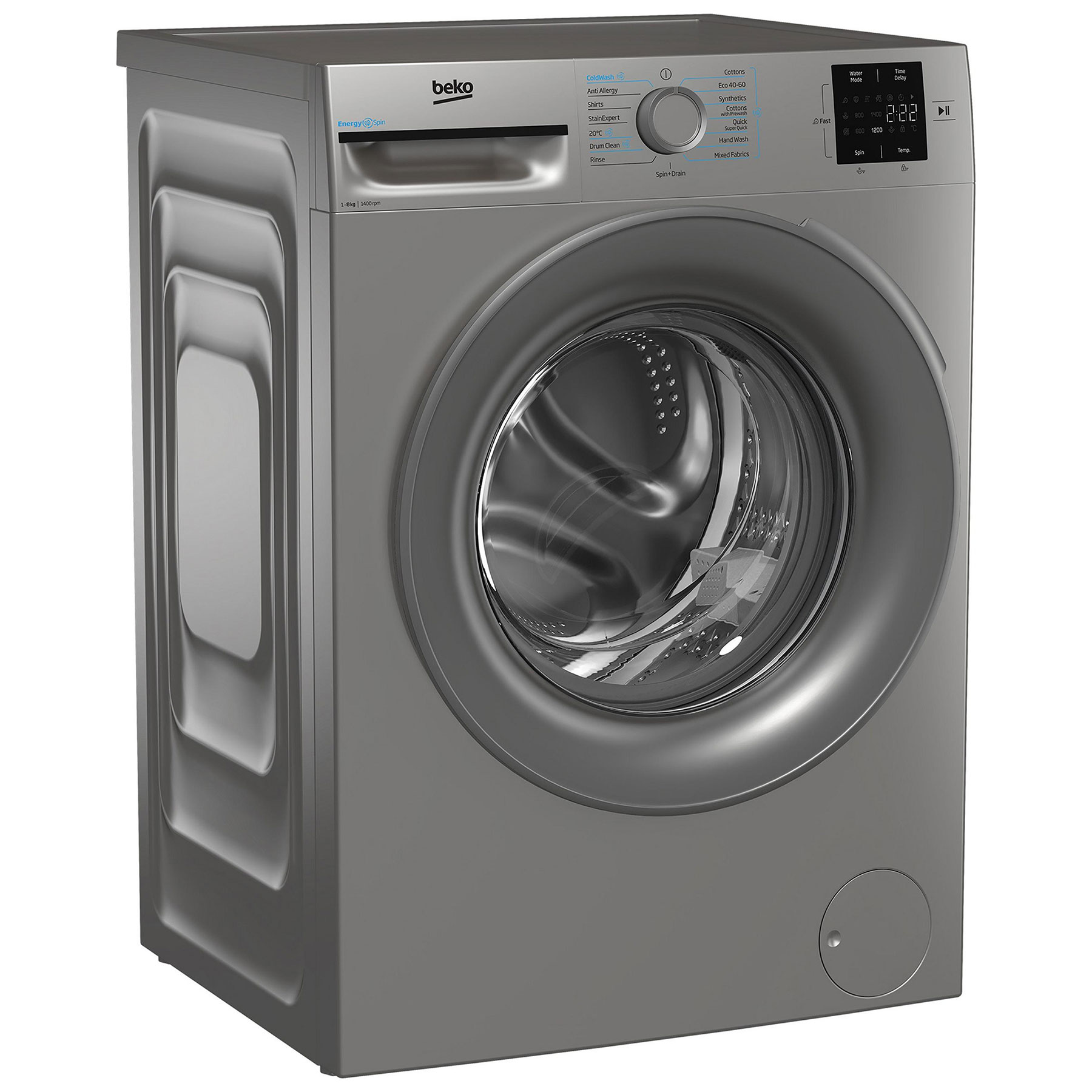 Beko BMN3WT3841S 8kg 1400 Spin Washing Machine in Silver A Rated ProSm, photo 4