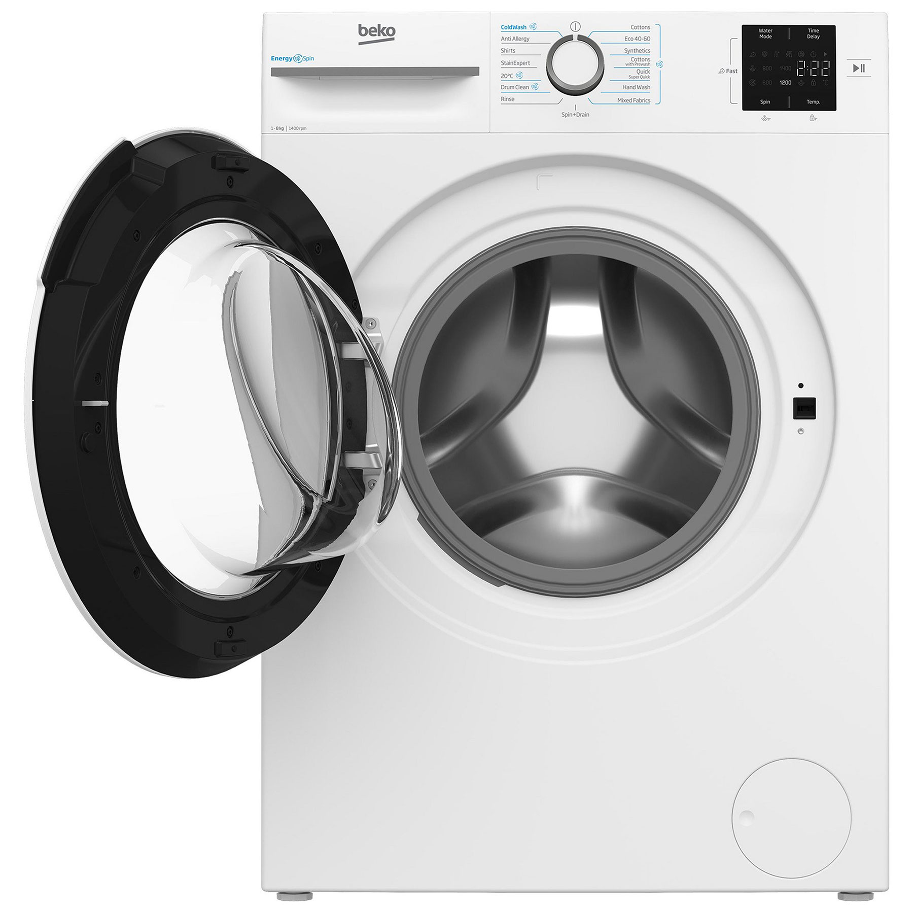 Beko BMN3WT3841W 8kg 1400 Spin Washing Machine in White A Rated ProSma, photo 2