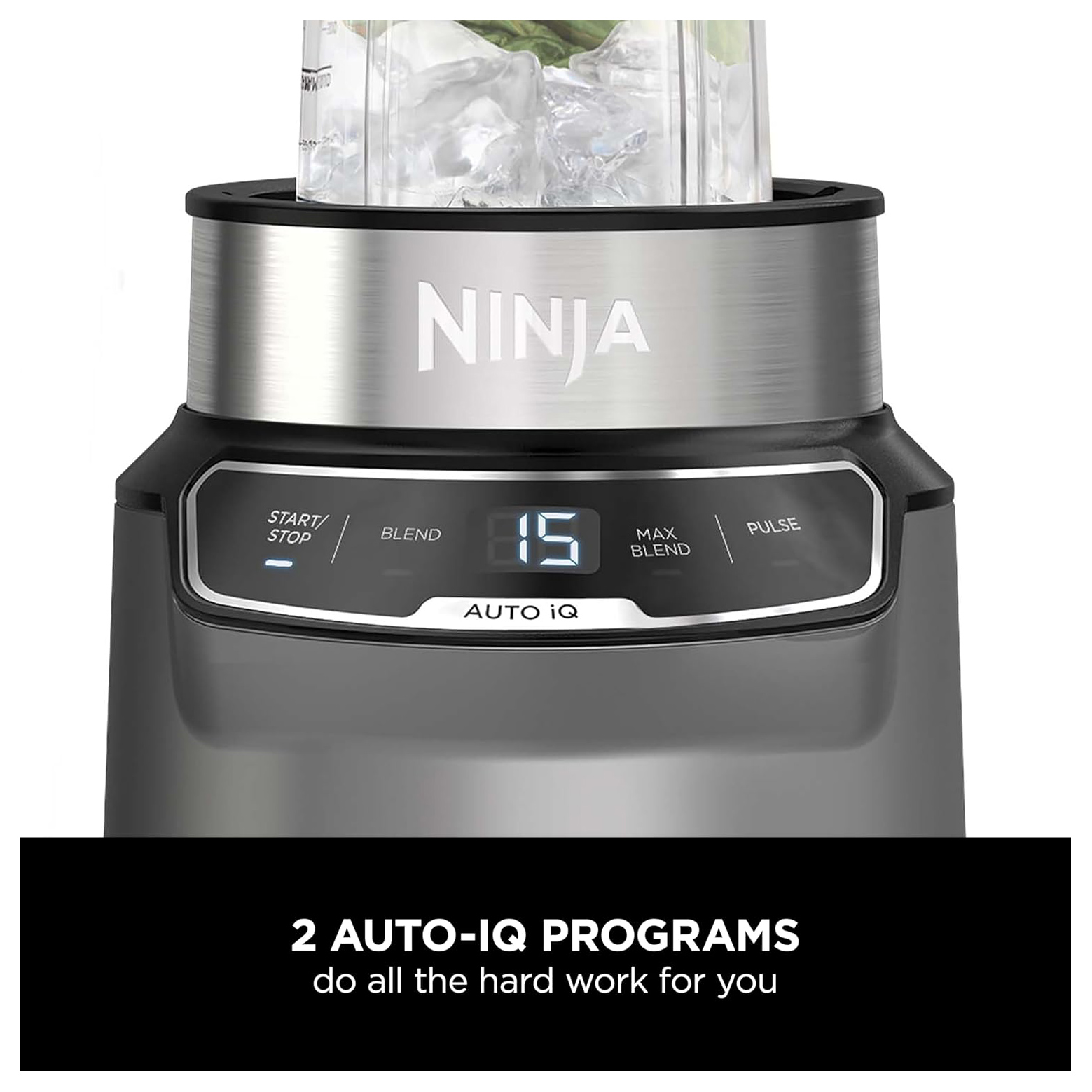 Ninja BN500UK Motorised Compact Blender with Auto iQ Dark Grey 1000W, photo 3