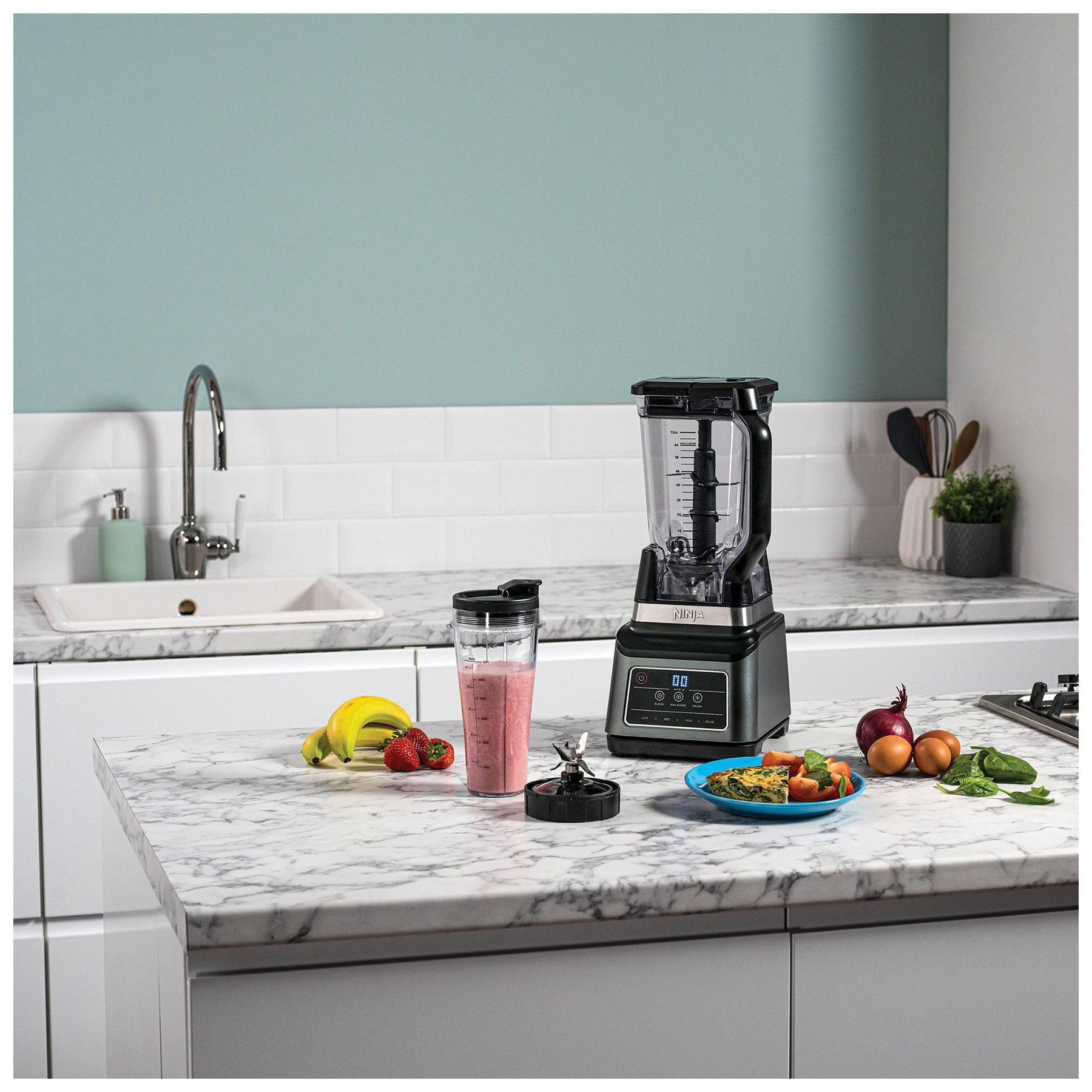 Ninja 2-in-1 Blender & Smoothie Maker with Auto-IQ - Black/Silver, BN750UK, photo 5