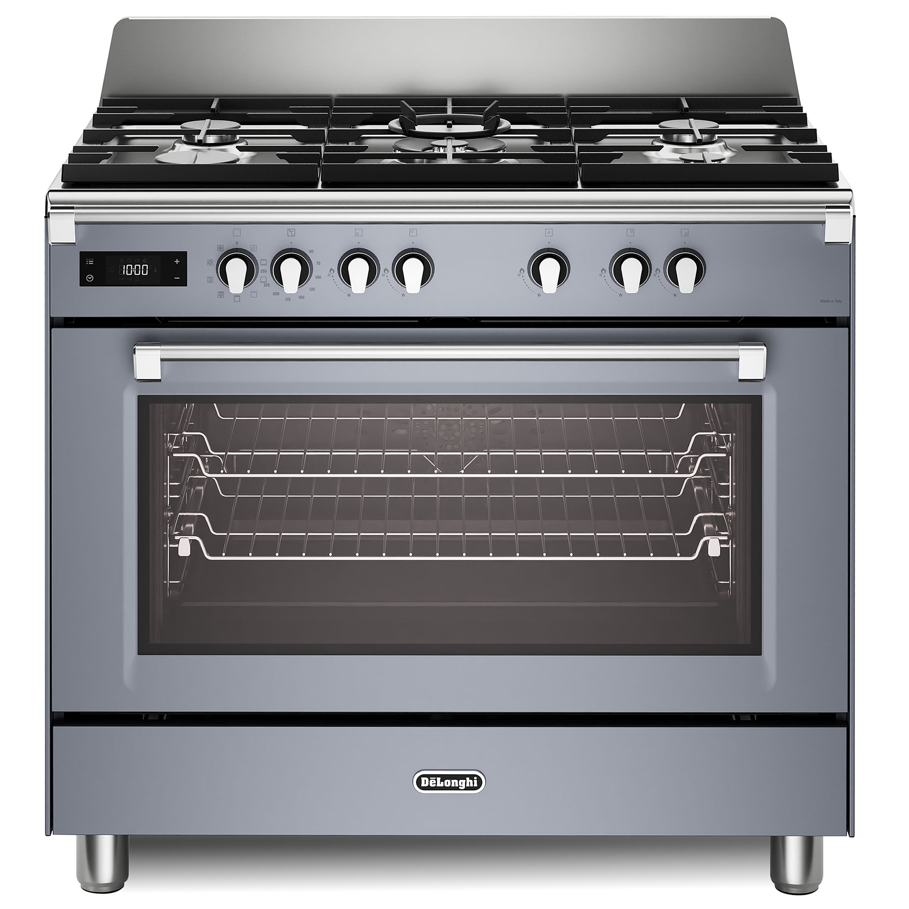 Delonghi BS965MXS 90cm Wide Bassano Dual Fuel Range Cooker in Slate Gr
